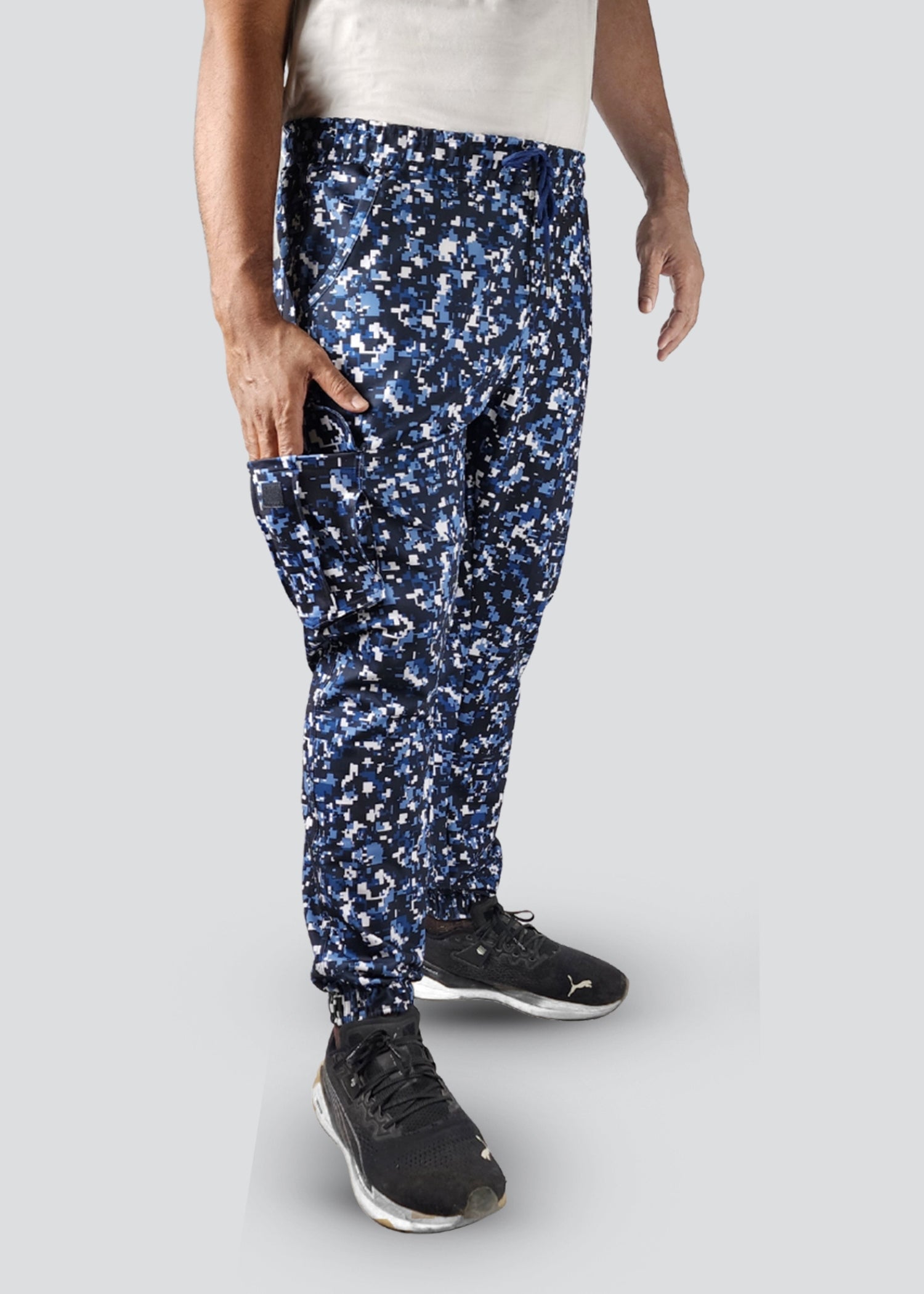 polyester Trousers in Blue