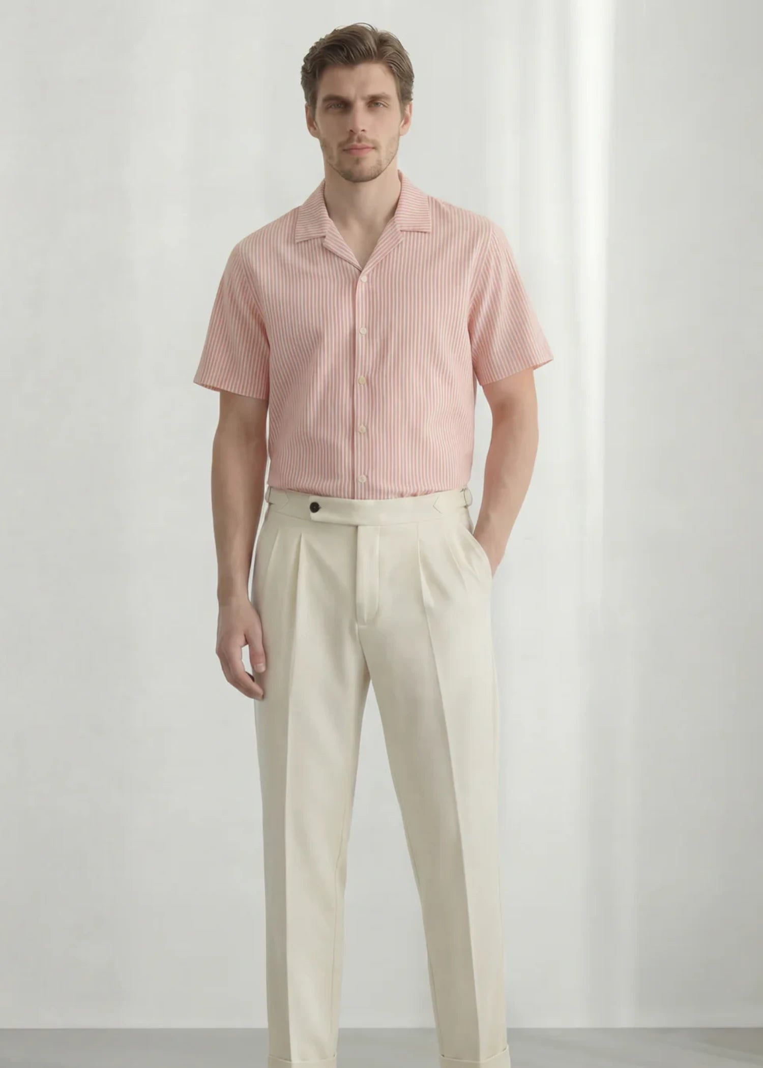 cotton Casual Shirt in Pink