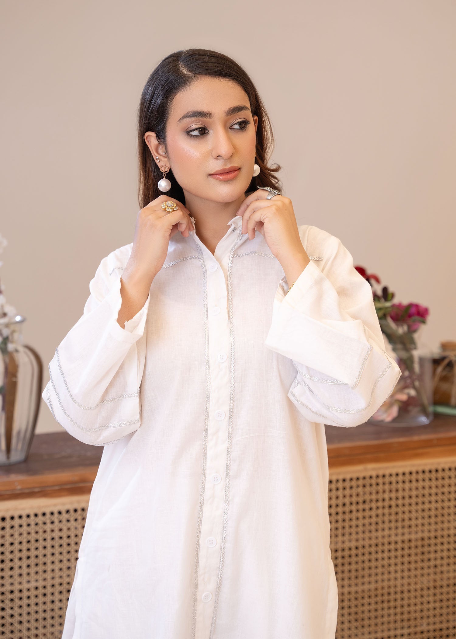 cotton Co Ord Sets in Off-white