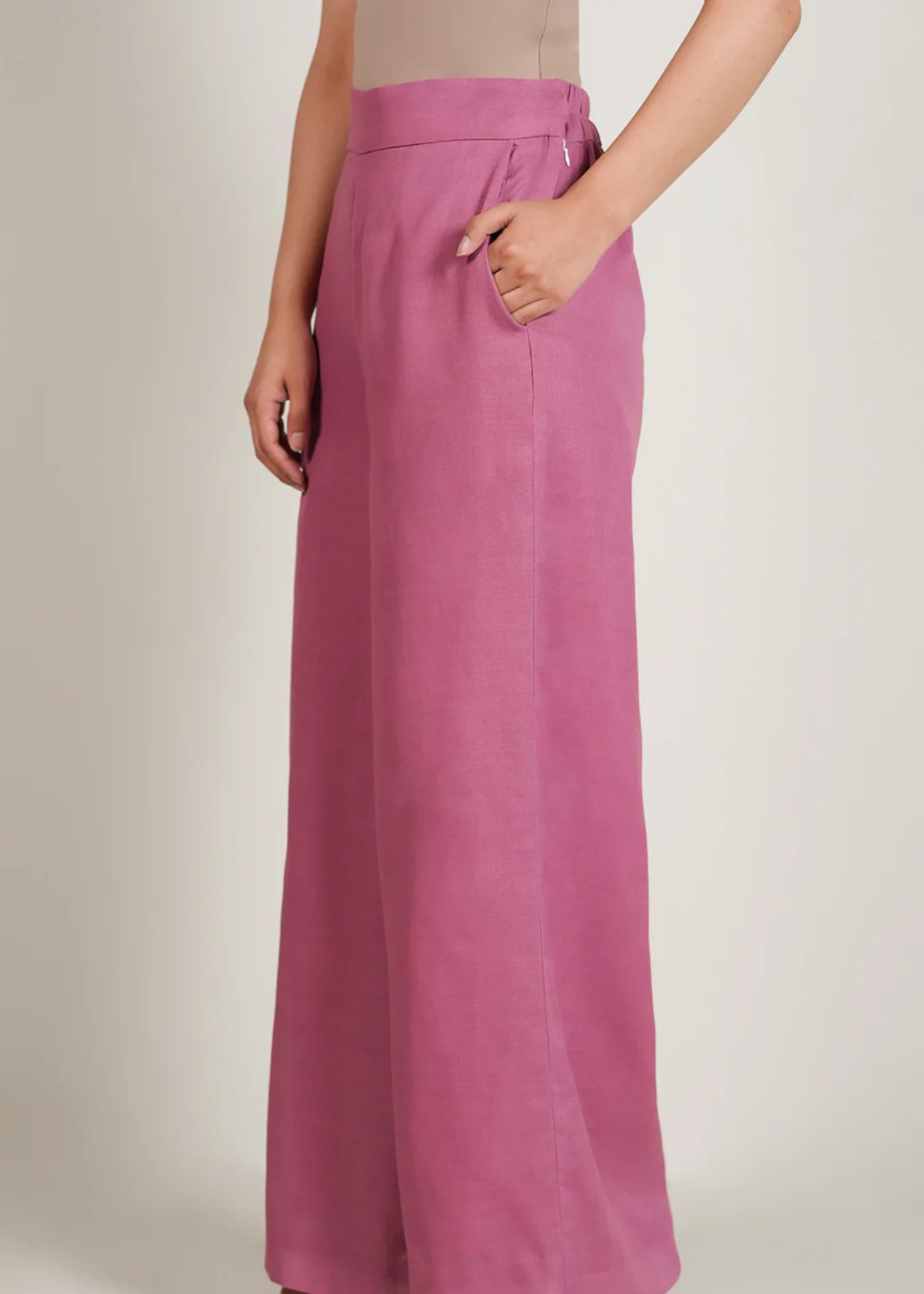 crepe Pants in Pink