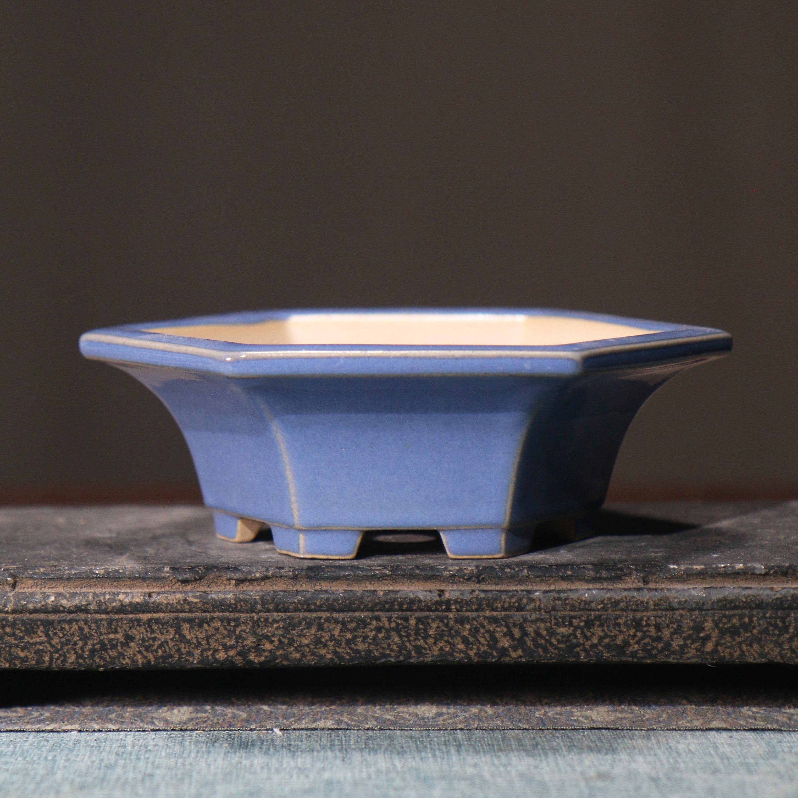 Purple Sand Flowerpot Ceramic Bonsai Basin Hexagonal Desktop Small Basin
