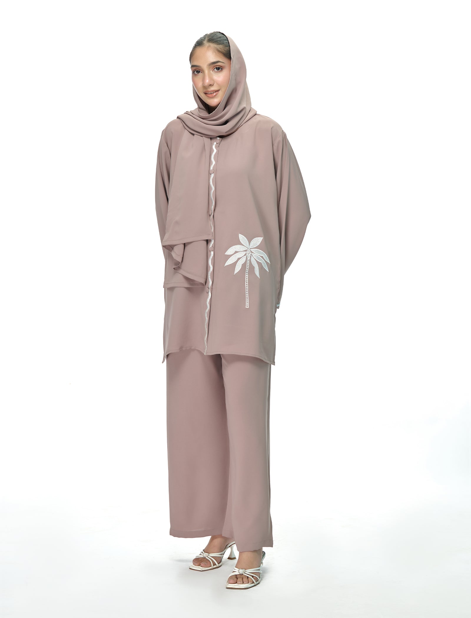 interlock knit Co Ord Sets in Warm grey