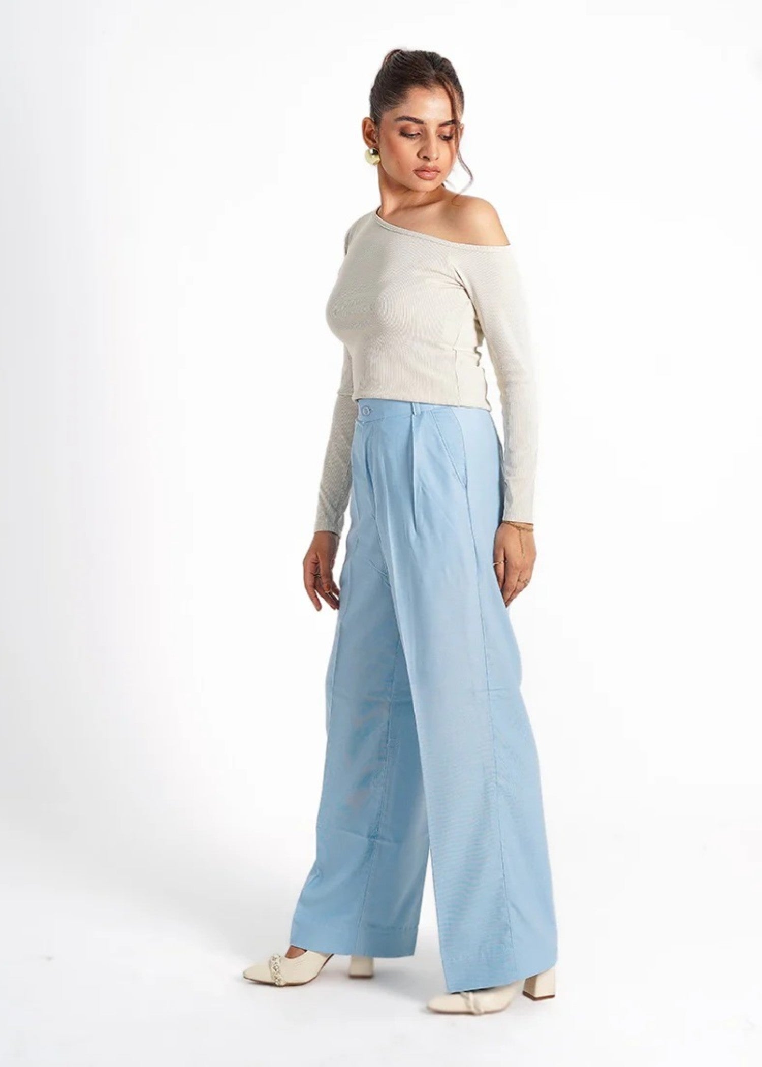 polycotton Pants in Sky