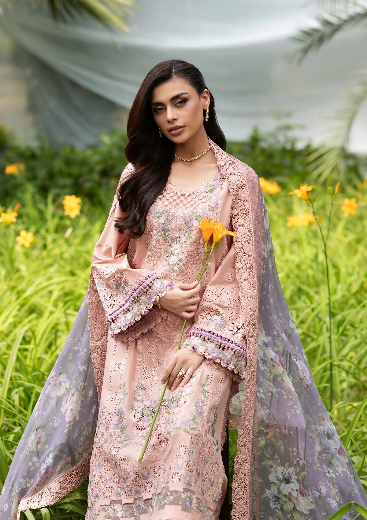 Luxury Lawn – ELQ- 6A BLUSHING ROSE