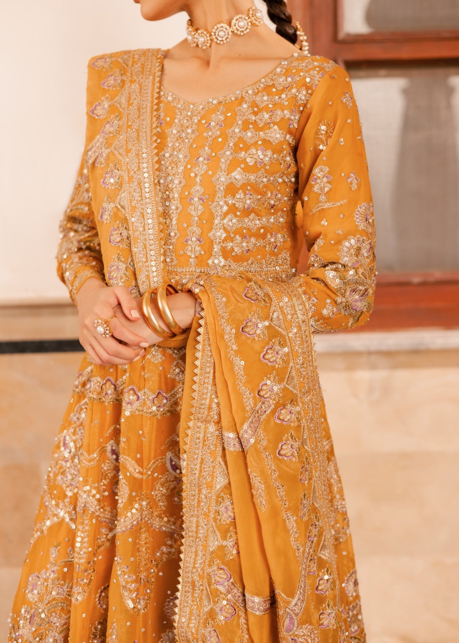 chiffon Maxi in Mustard