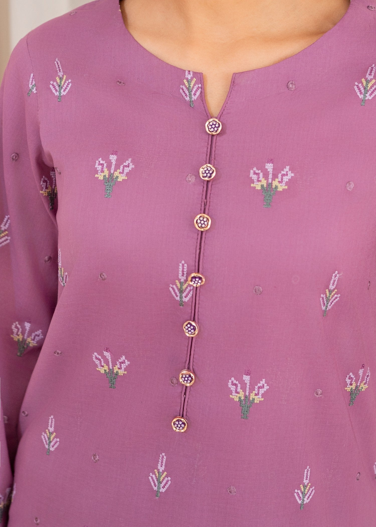 viscose Kurta Set in Wisteria