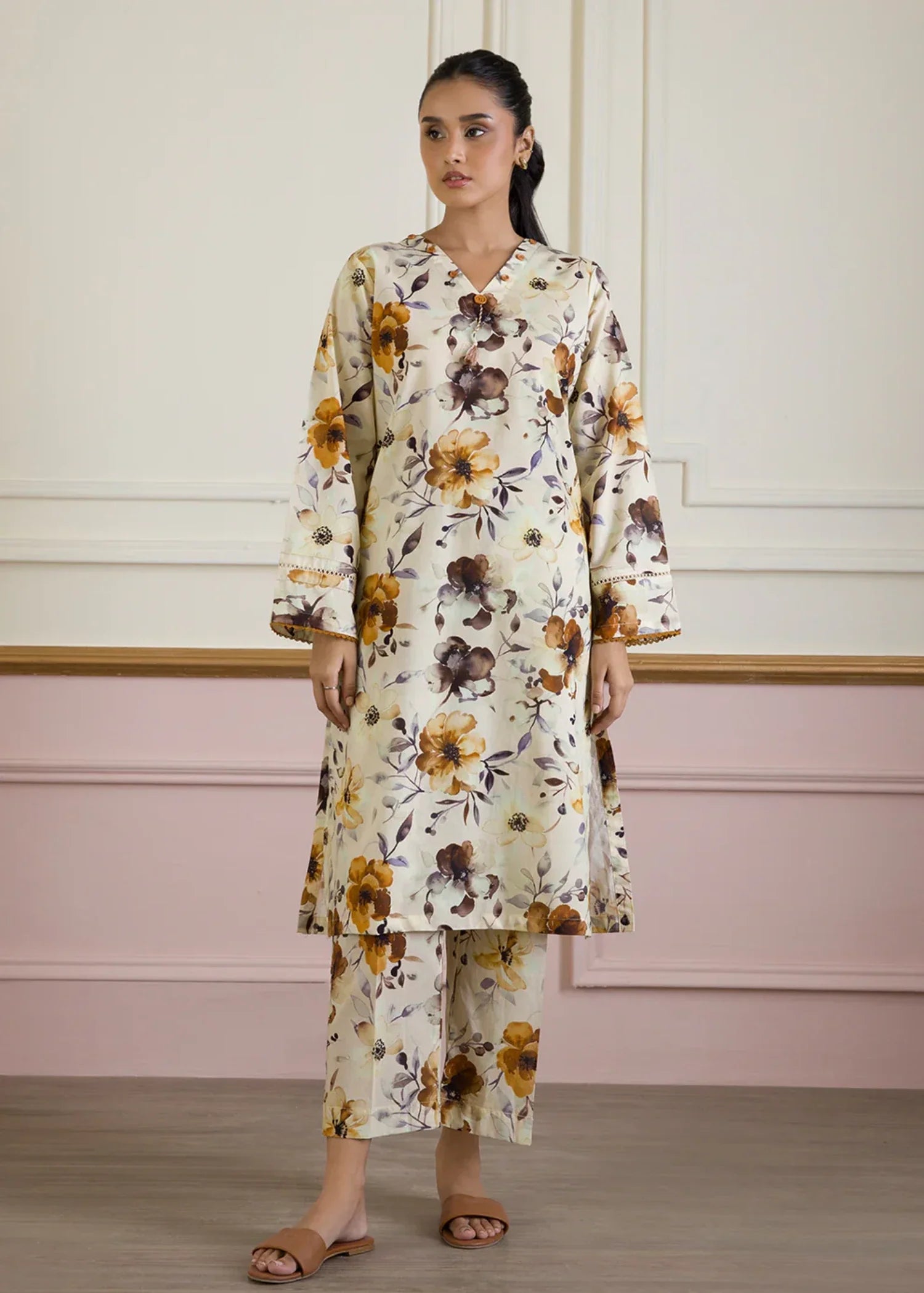 lawn Co Ord Sets in Off-white