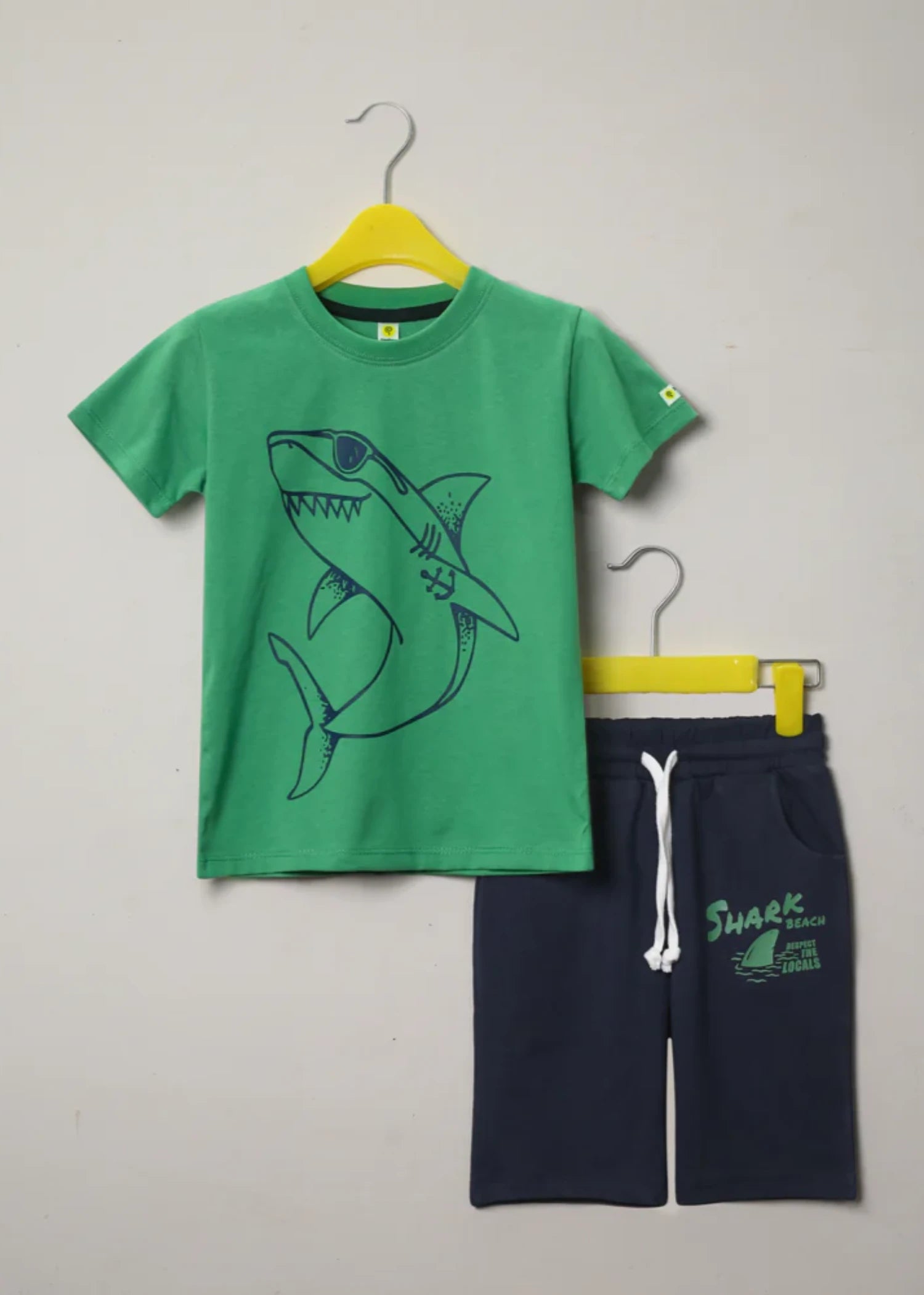 cotton Co ord Sets in Green, navy blue