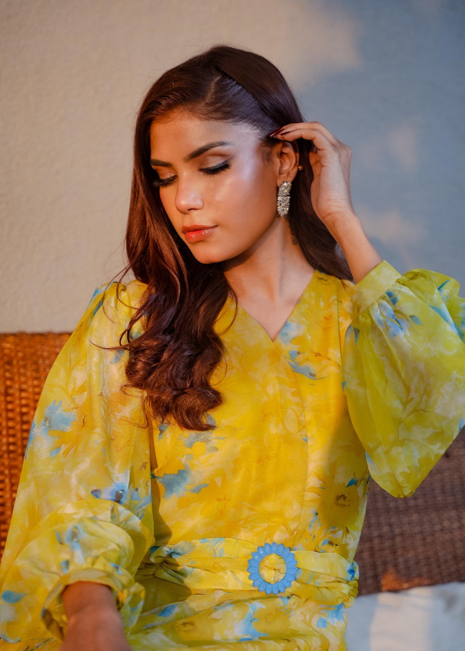 silk charmeuse Maxi in Mellow yellow