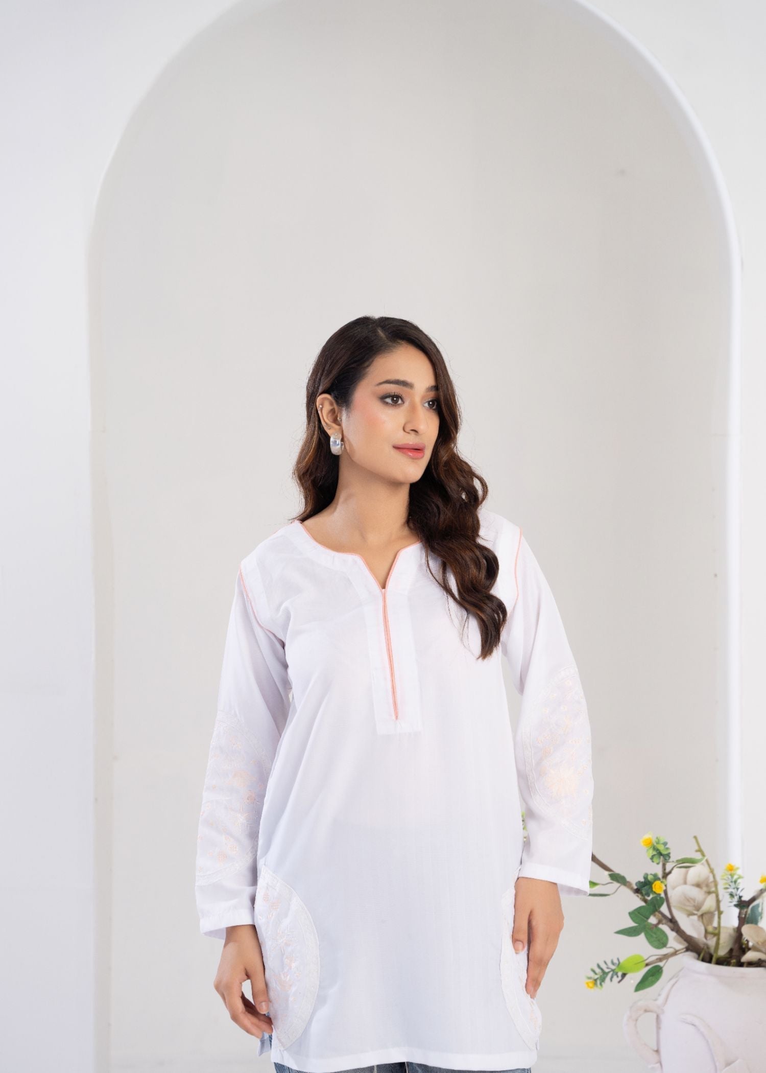 cotton Kurti in White
