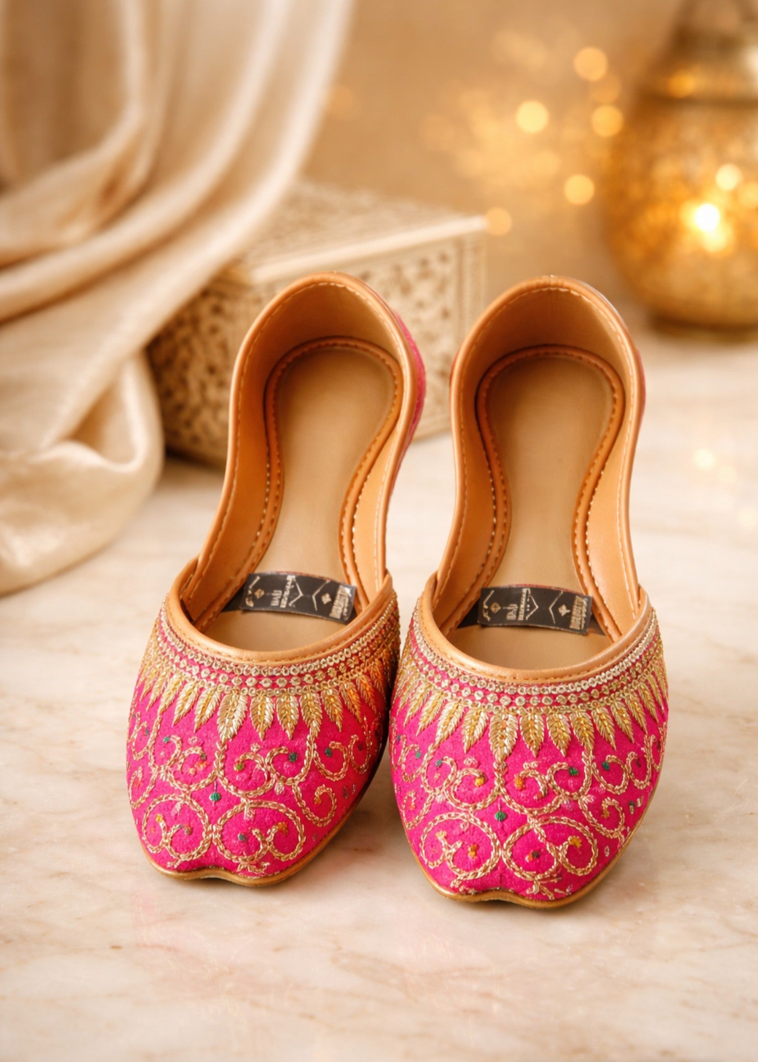 Khussa in Deep pink by - High Quality Women Khussa VPD7142