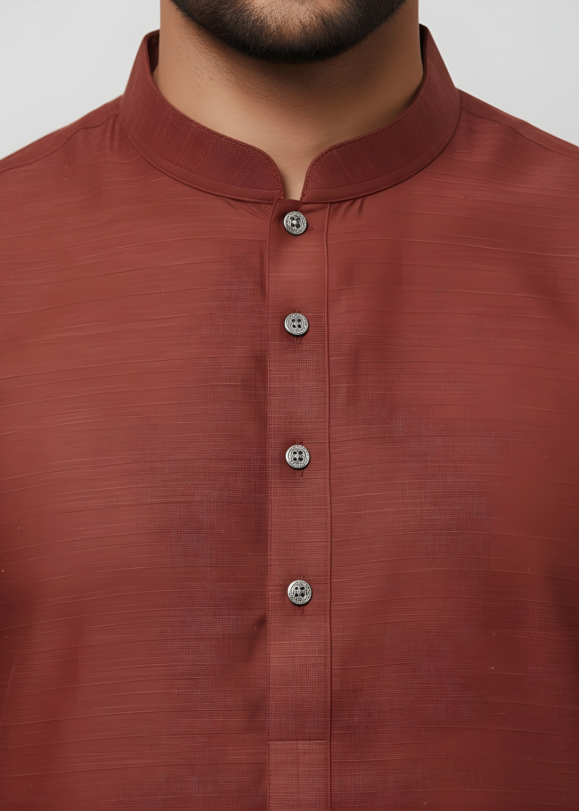 cotton linen Kurta in Rust orange