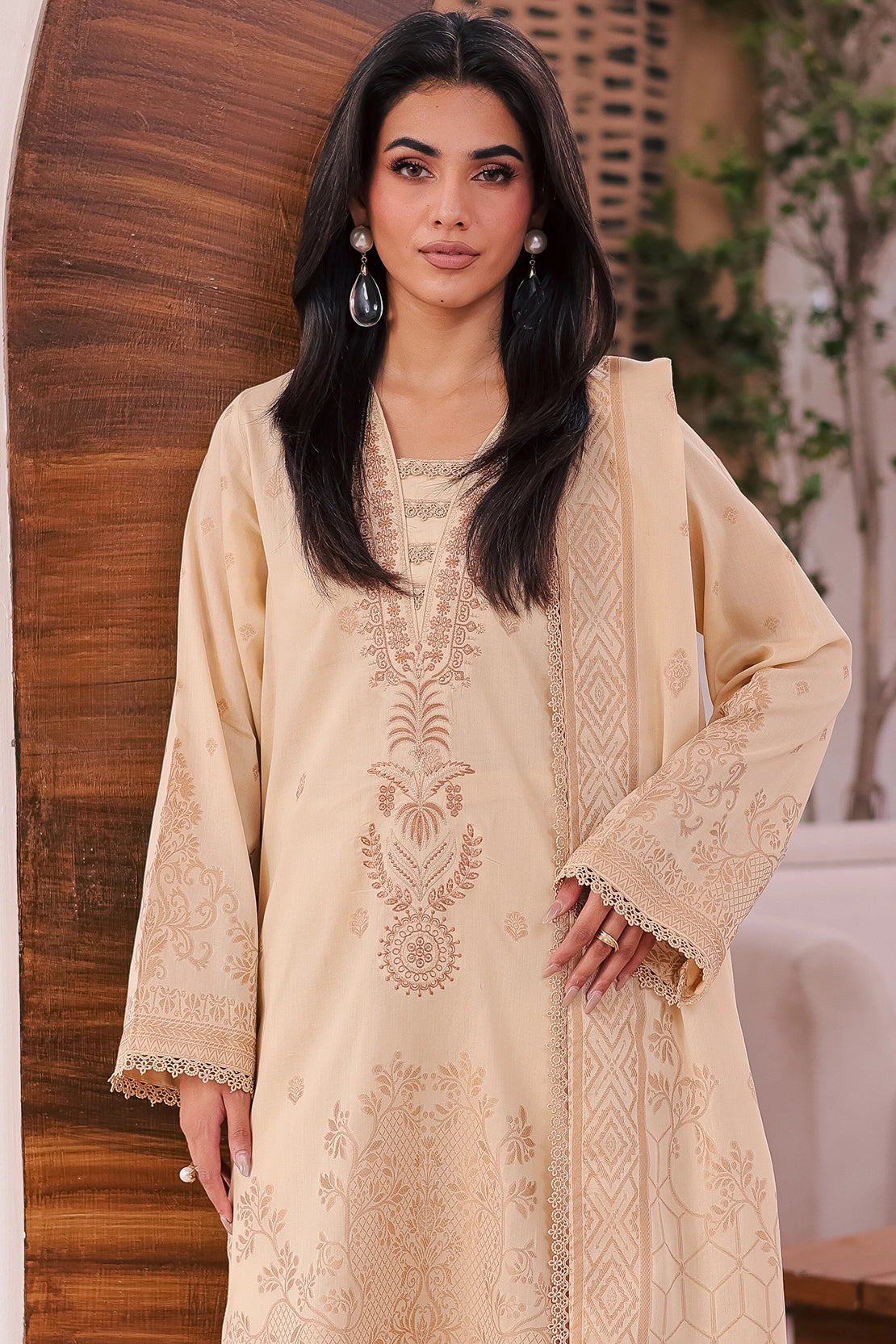 zari cotton Unstitched in Cotton