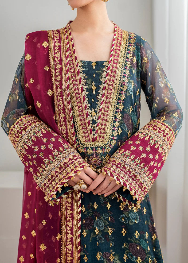 chiffon Kurta Set in Green