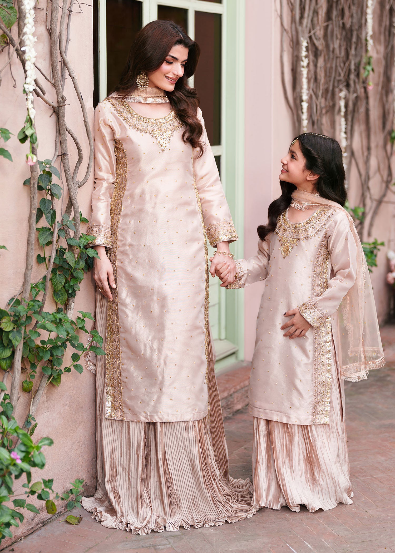silk Lehenga in Pastel pink