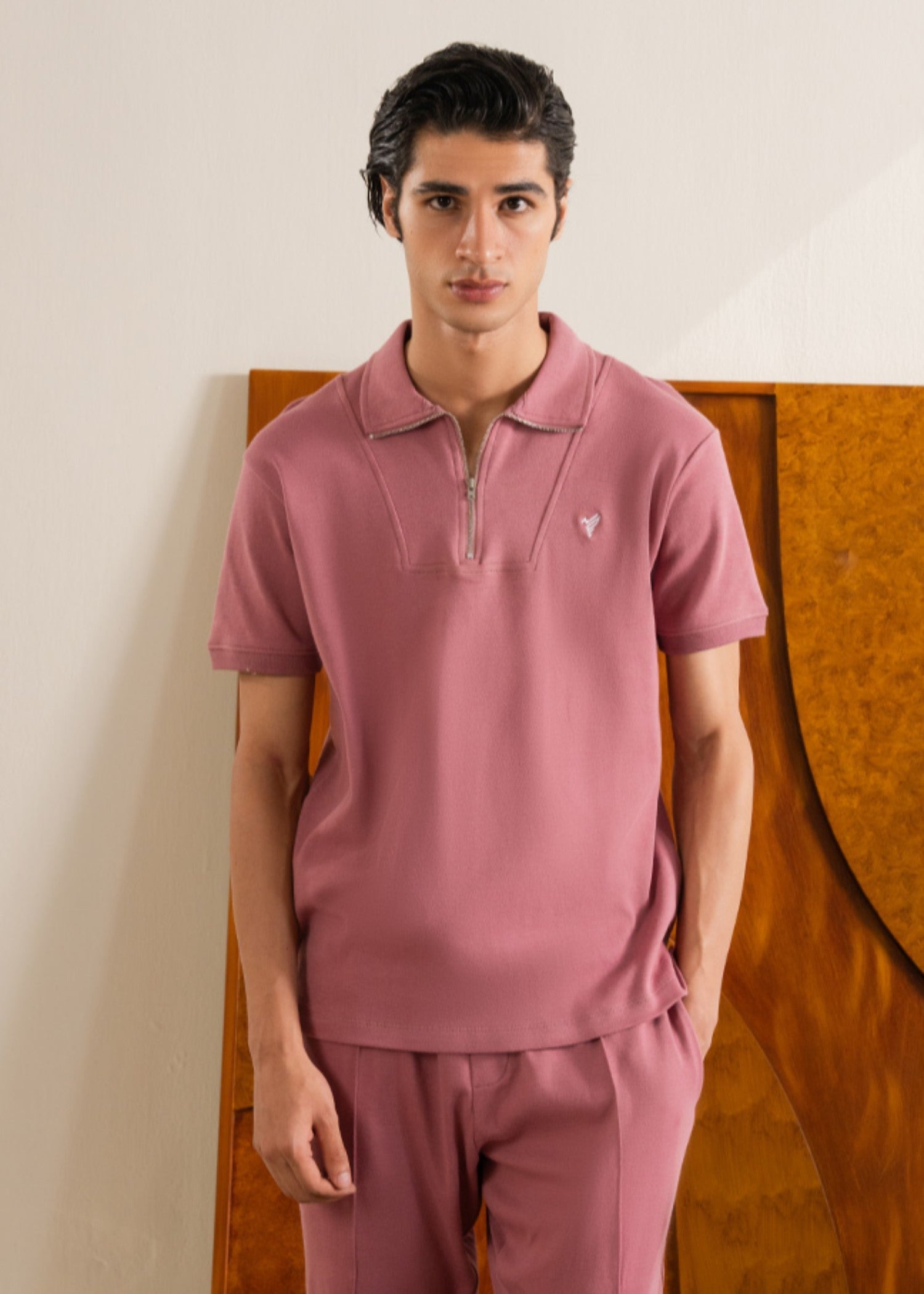 Co ord Set in Tea rose pink