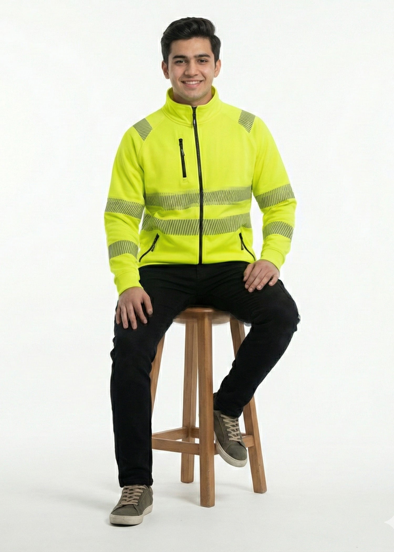 fleece Jacket in Neon green