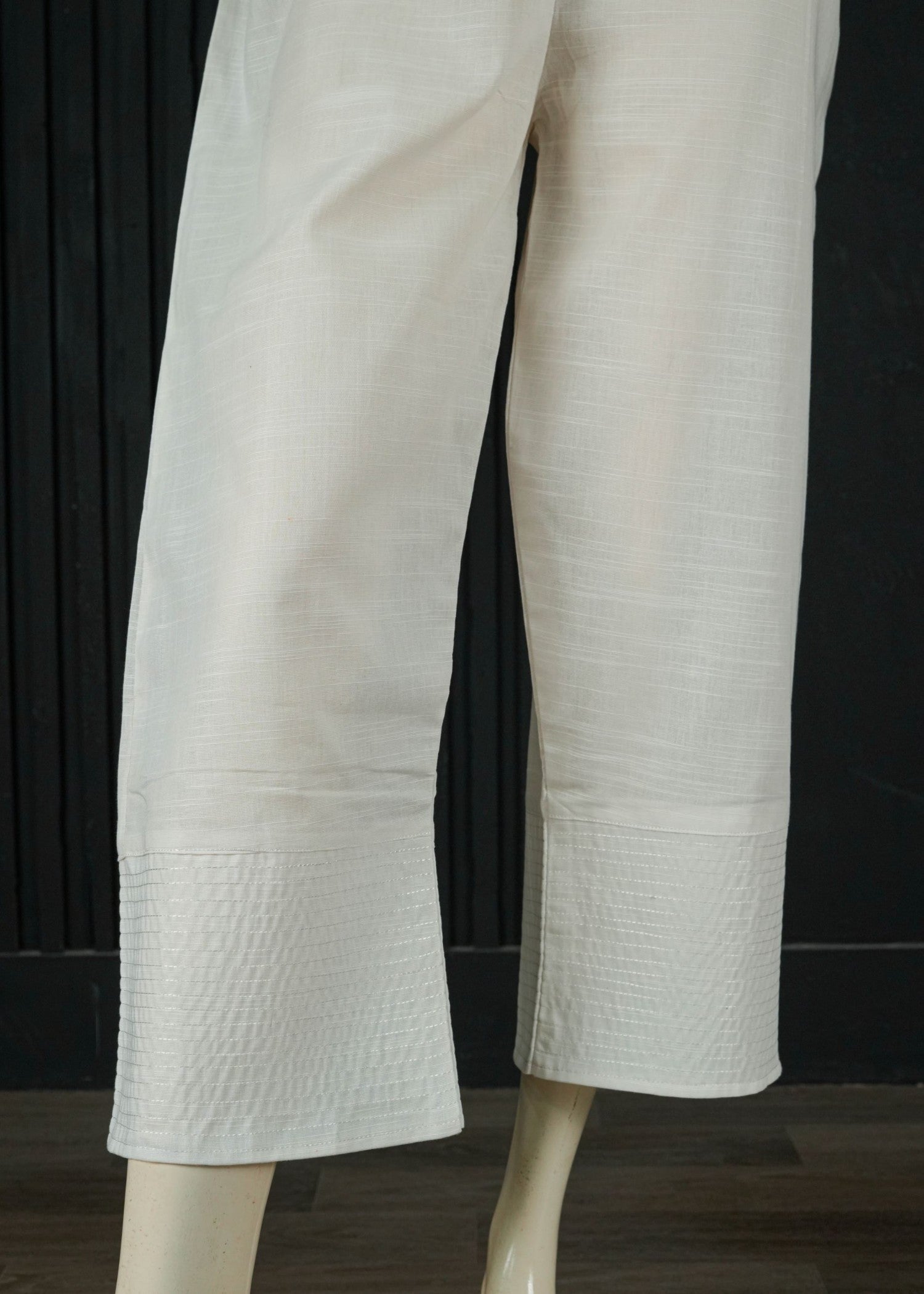 khaddar Trousers in Off-white