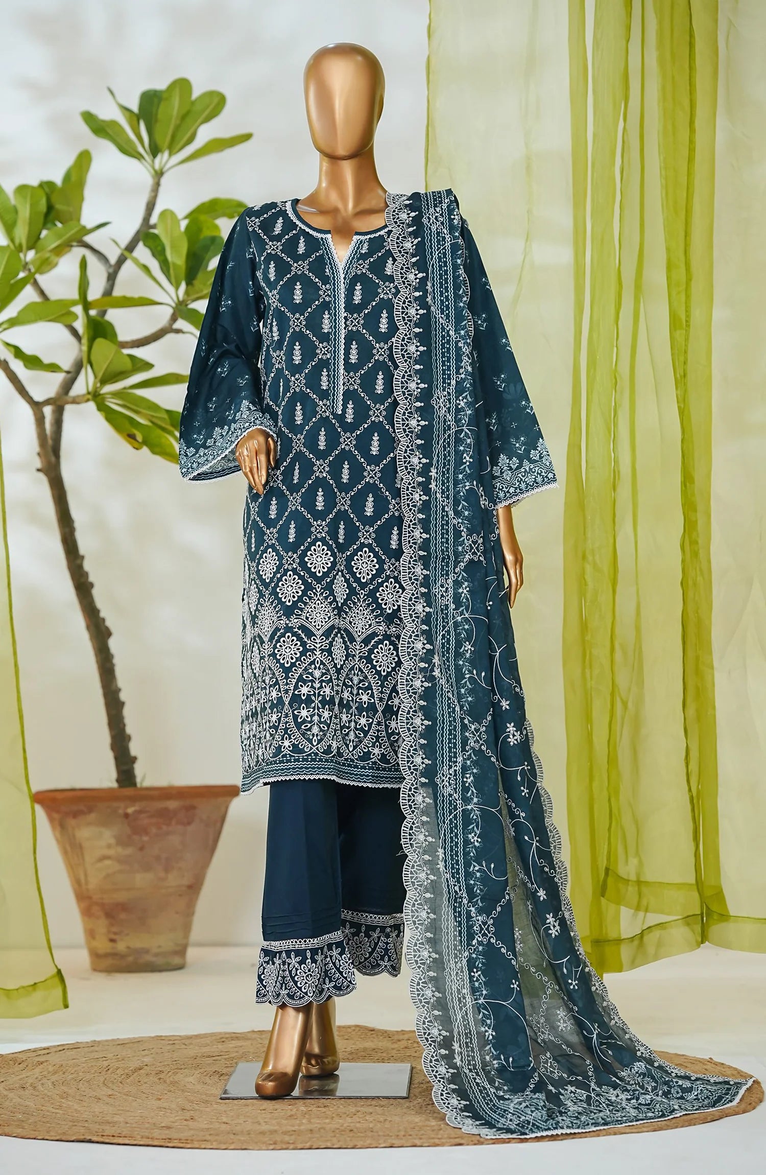 RTW White & White Embroidered Lawn – 4