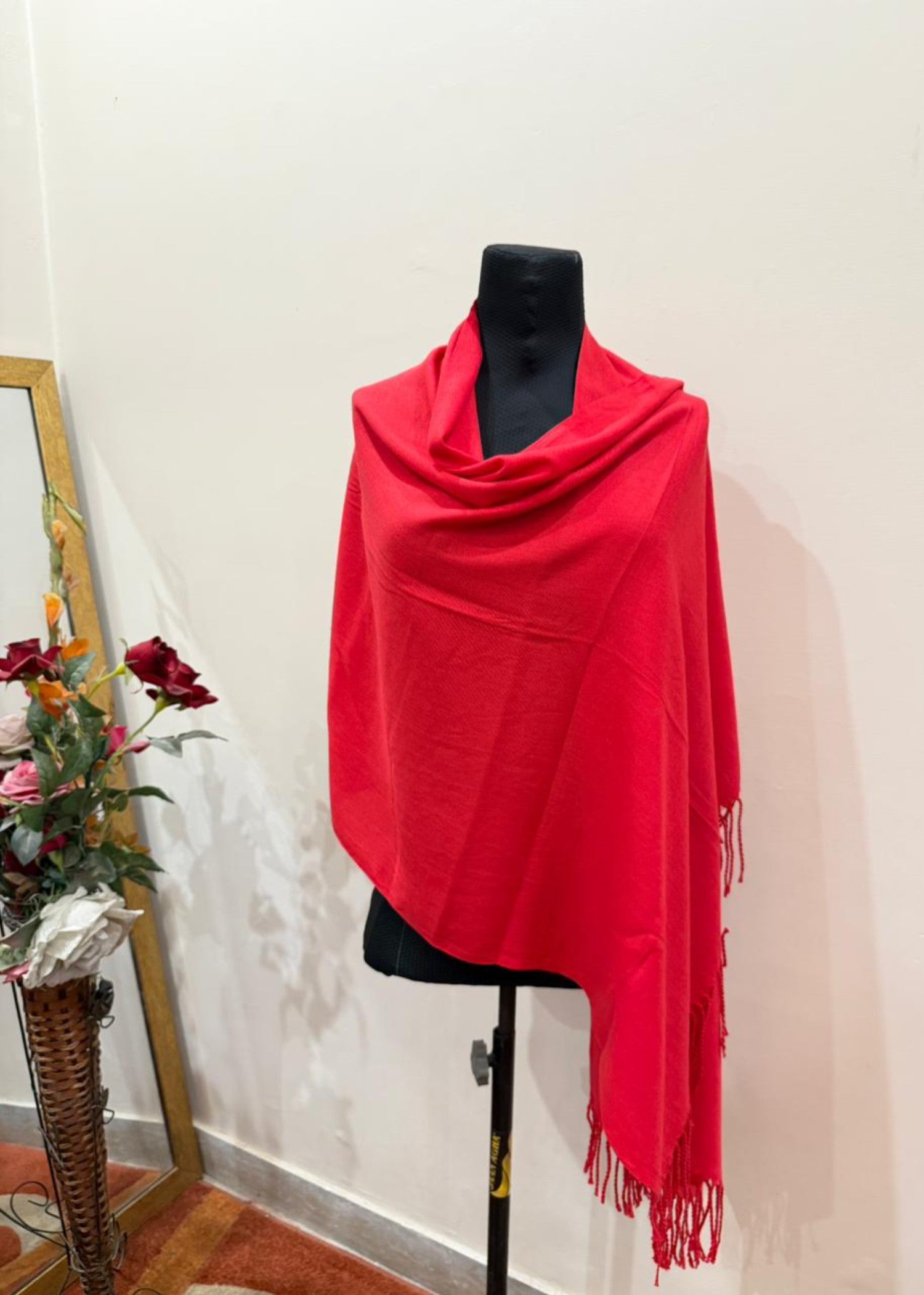 cashmere wool Hijab in Red