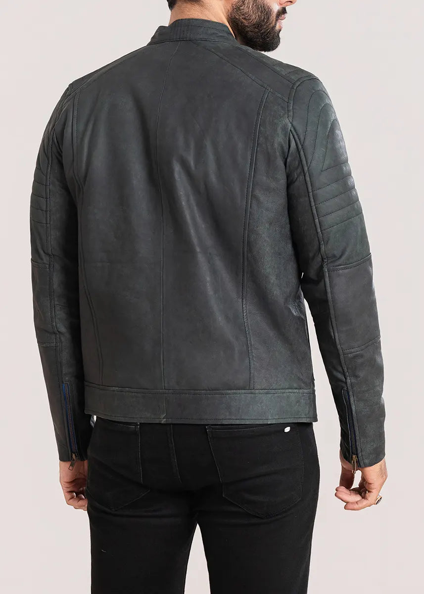 leather Jacket in Grey