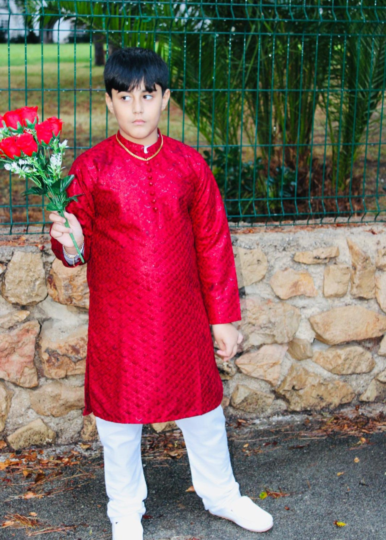 masuri Kurta in Spicy red