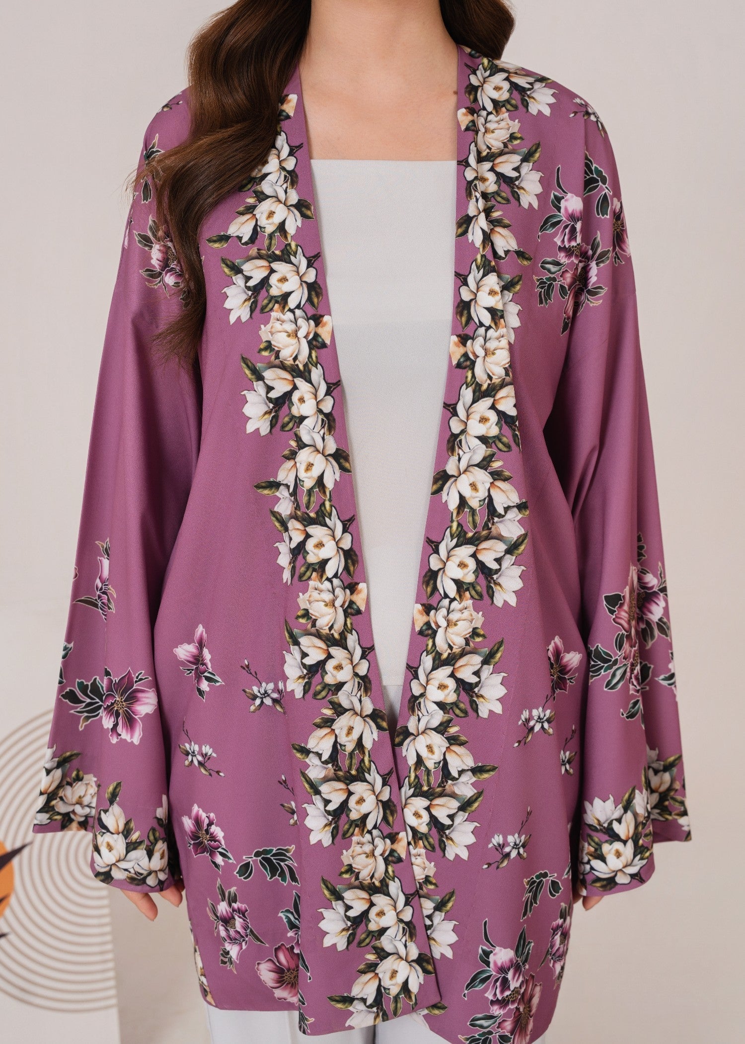 crepe Gown in Lavender grey