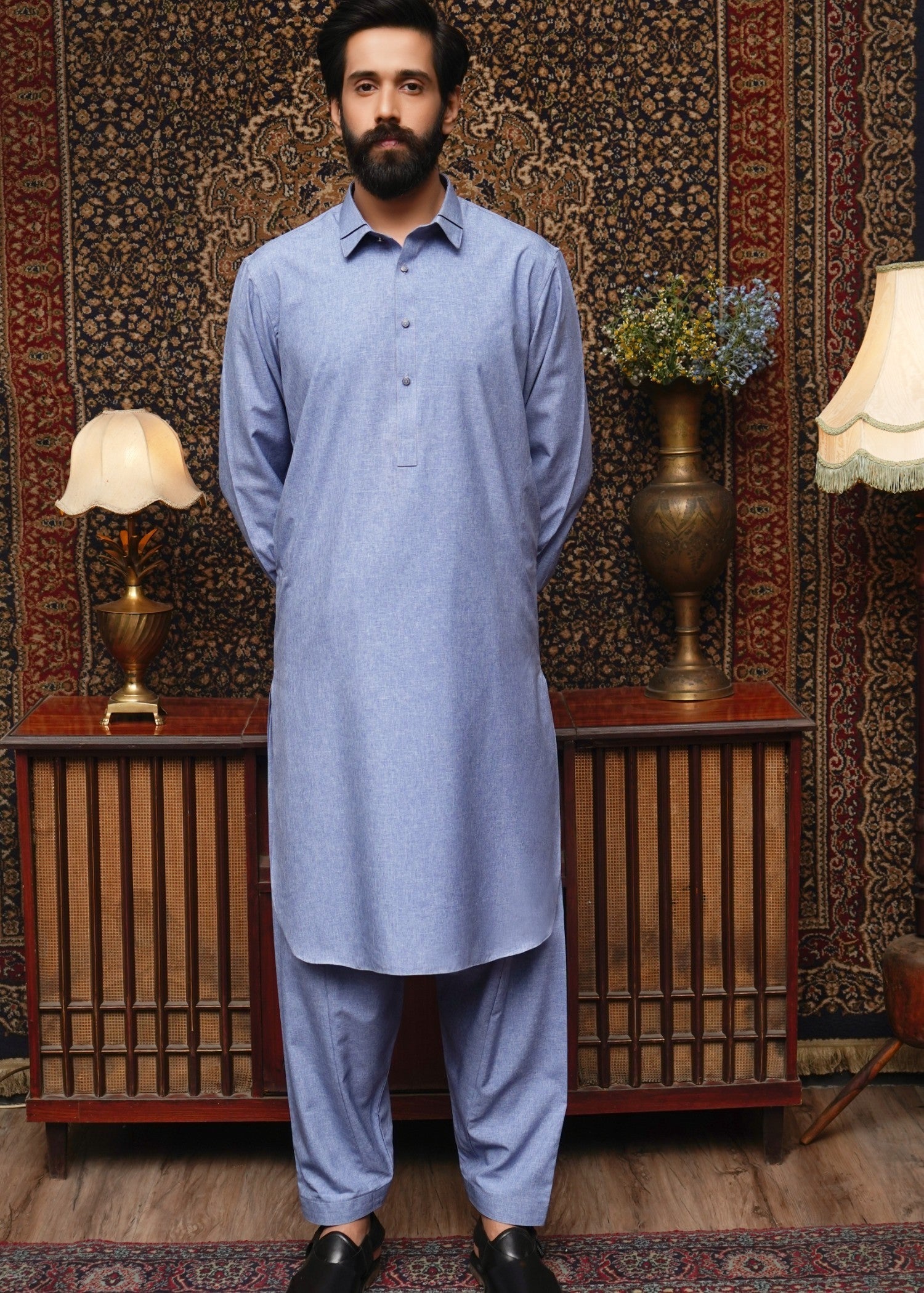 wash & wear Shalwar Kameez in Sky blue