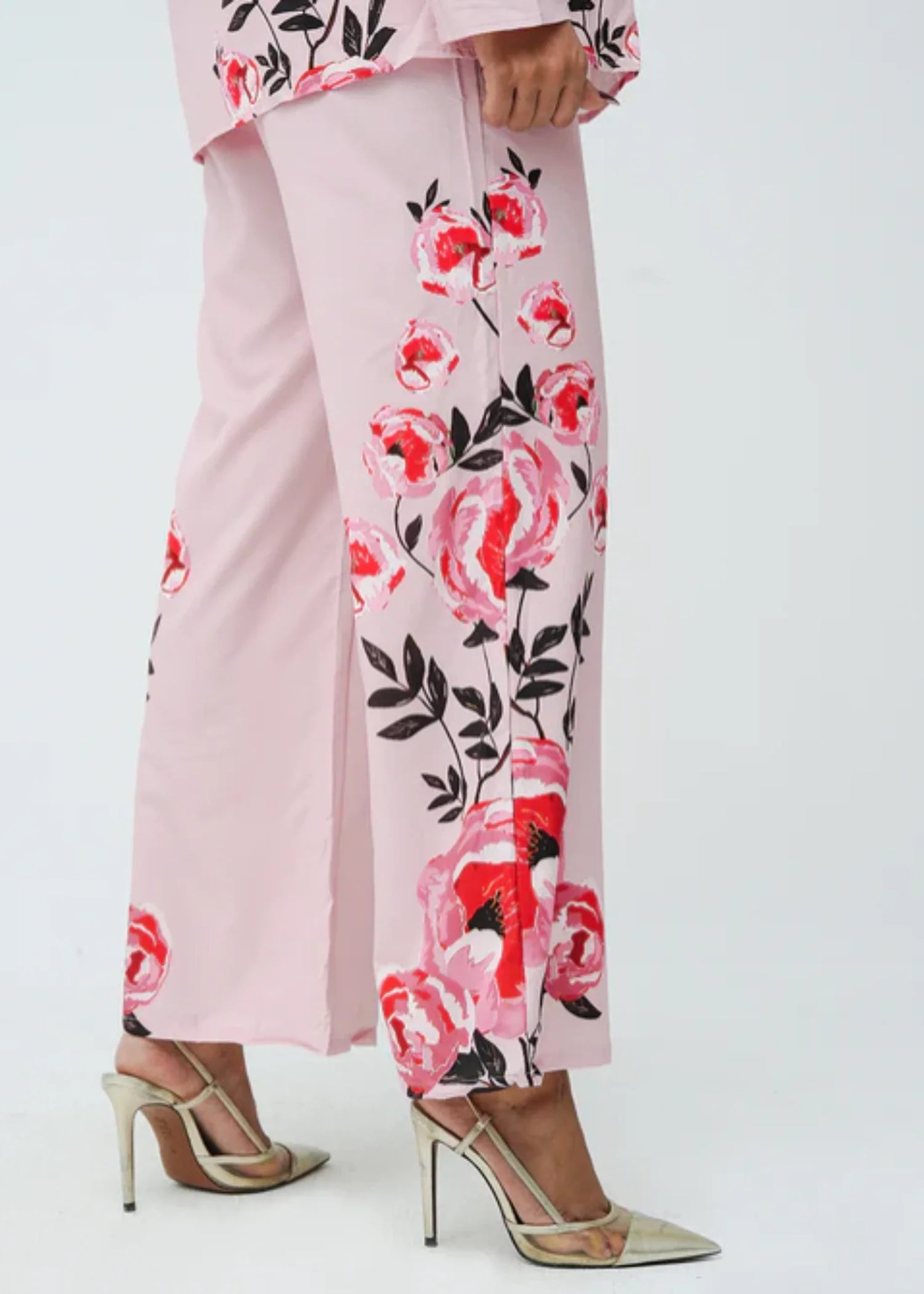 crepe polyester Co ord Sets in Lilac