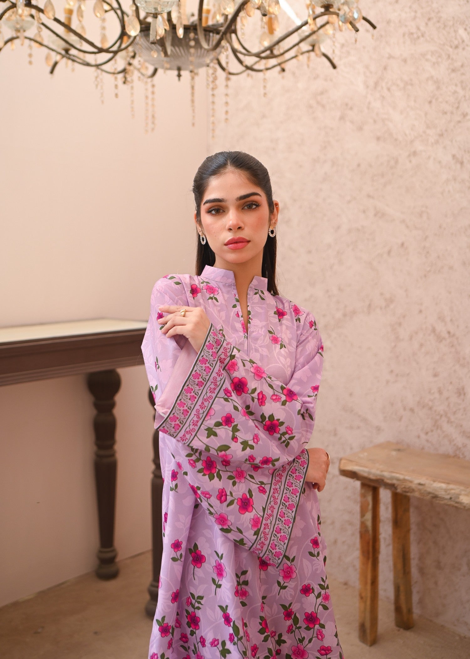 crepe Co Ord Sets in Lilac