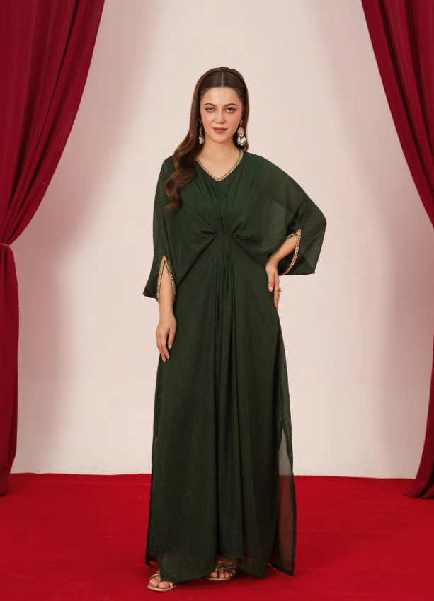 moonlight Kaftan in Hunter green