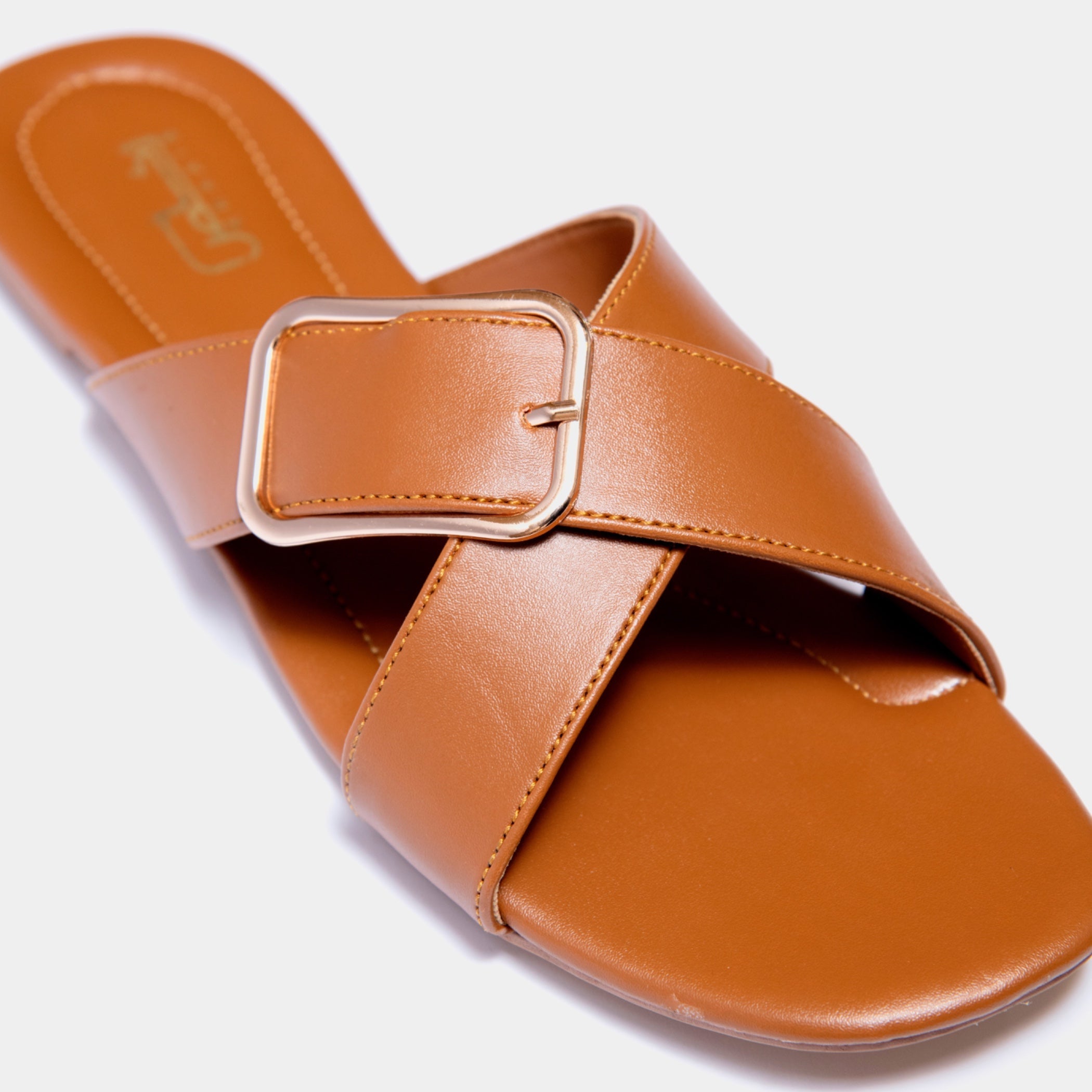 Flats in Tan brown by - High Quality Women Flats PGU0763