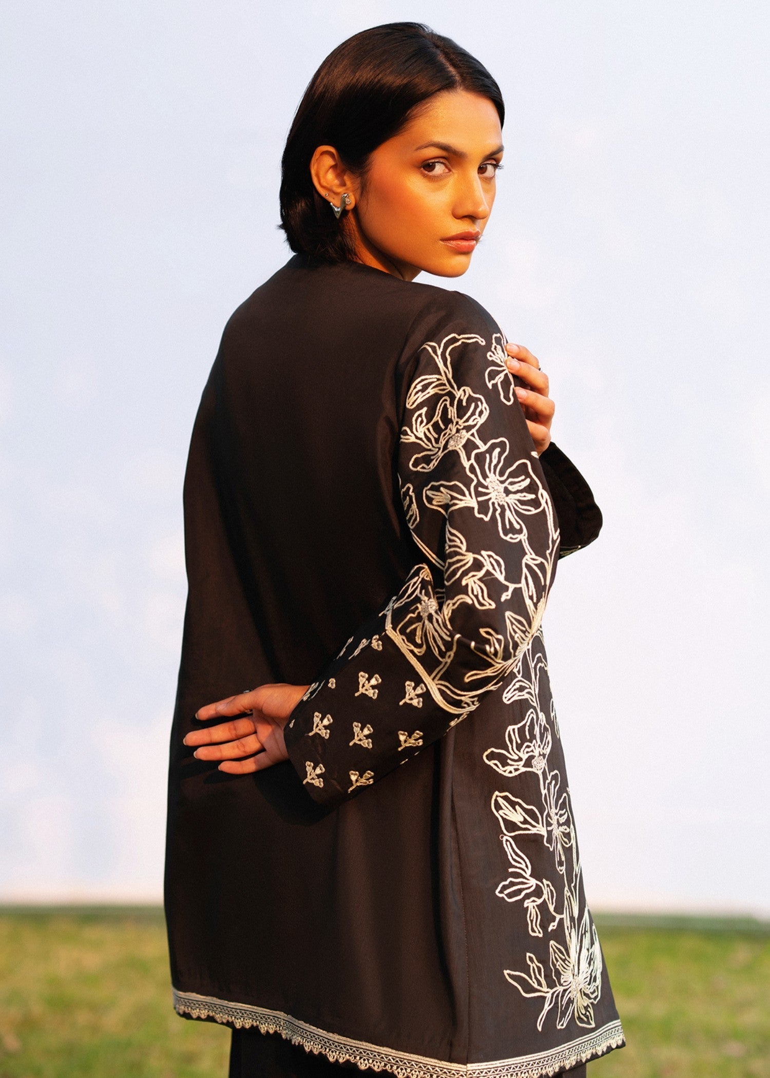 cotton Jacket in Black