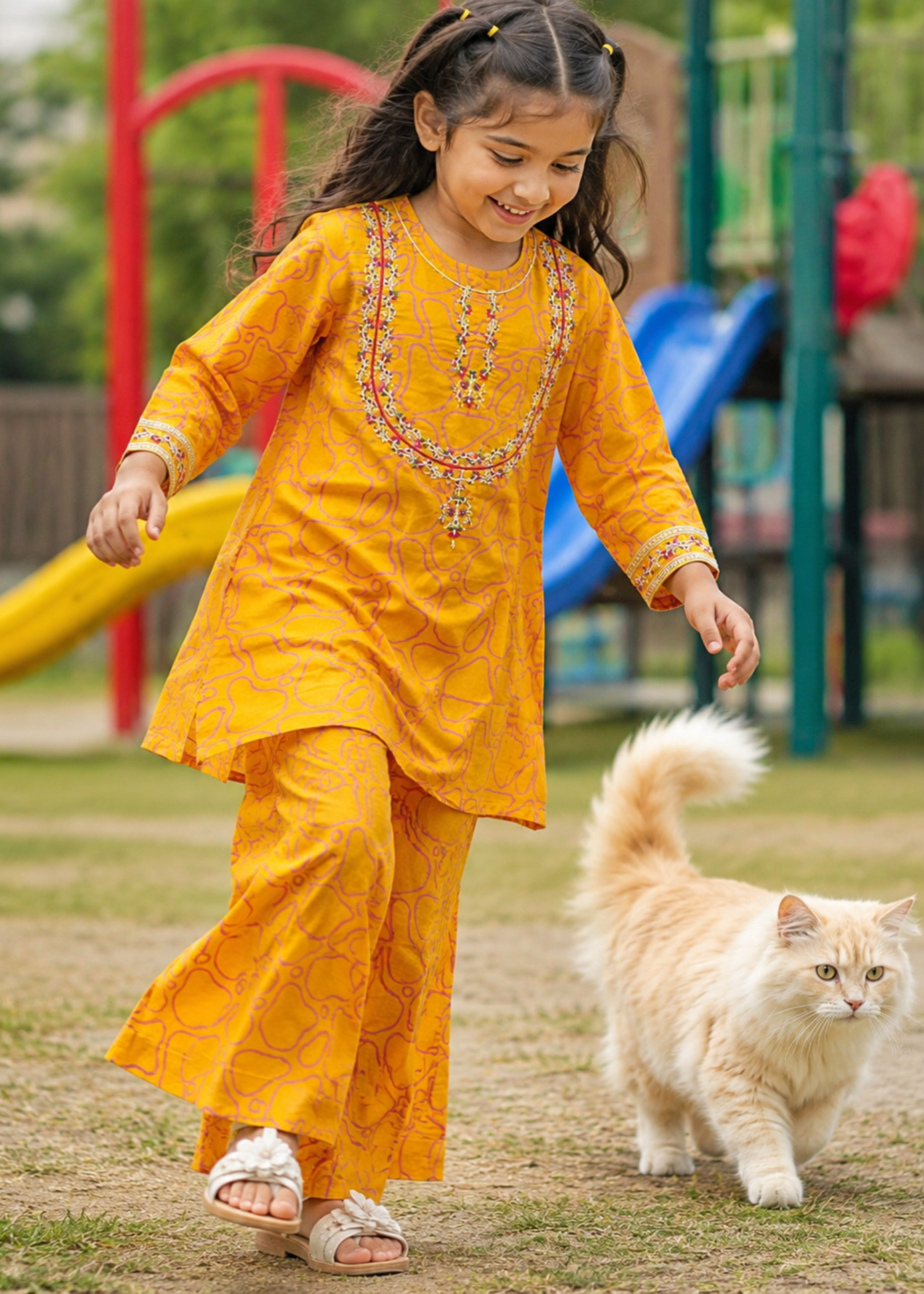 Co Ord Sets in Yellow-orange