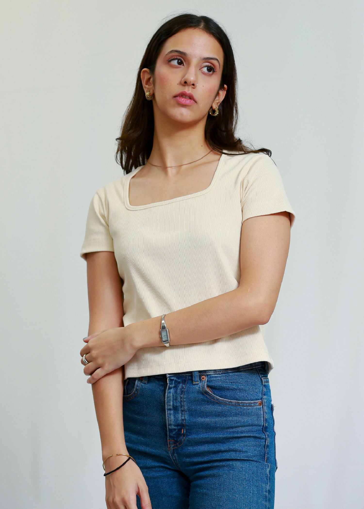 cotton Blouse in Off-white