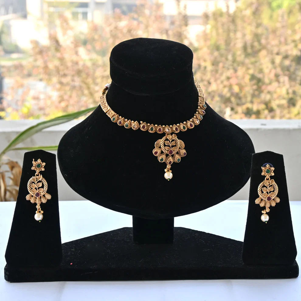 Jewelry Set in Multi Color by - Trendy Women Jewelry Set HBG2351