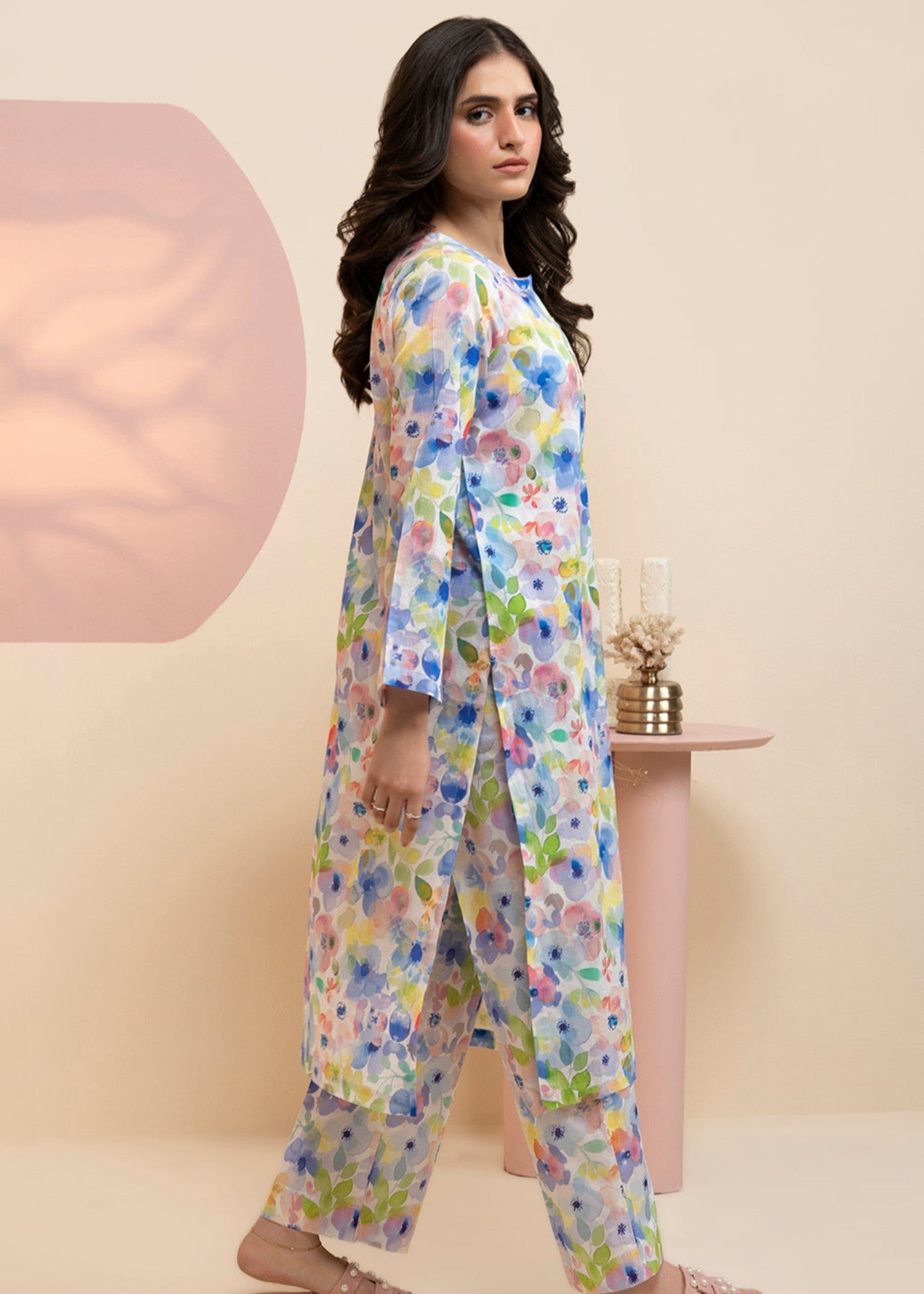 textured lawn Co Ord Sets in Multi