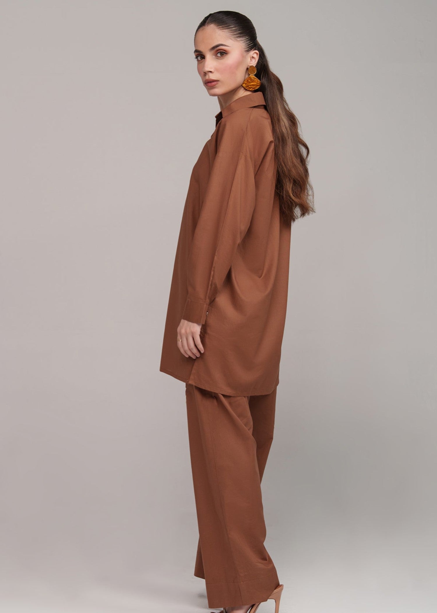 cambric Co ord Sets in Saddle brown