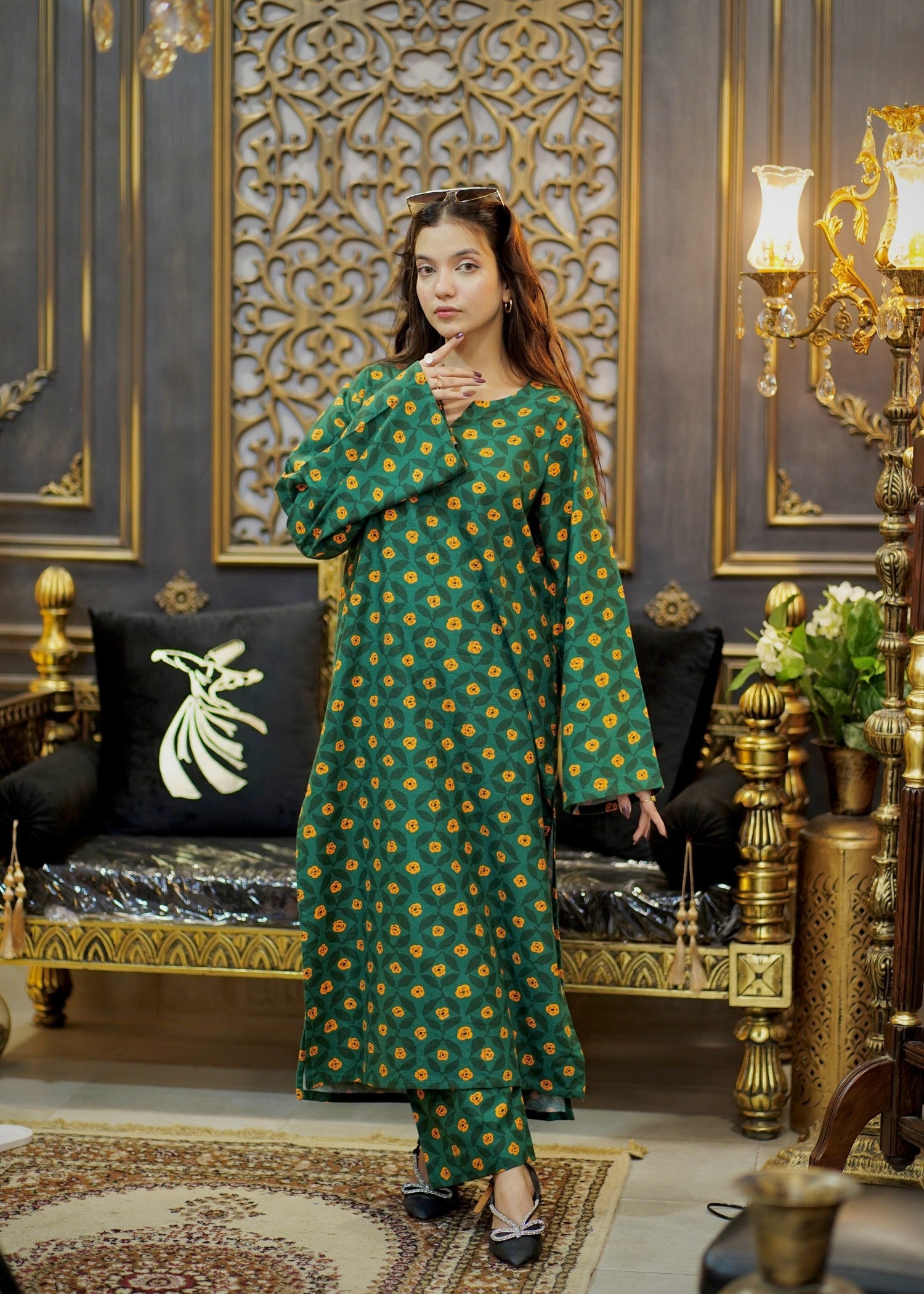 khaddar Co Ord Sets in Green