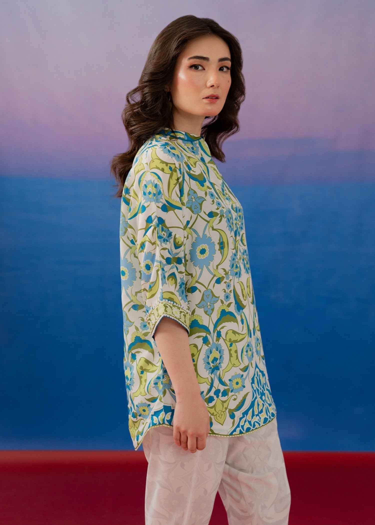 poly lawn Co Ord Sets in Green