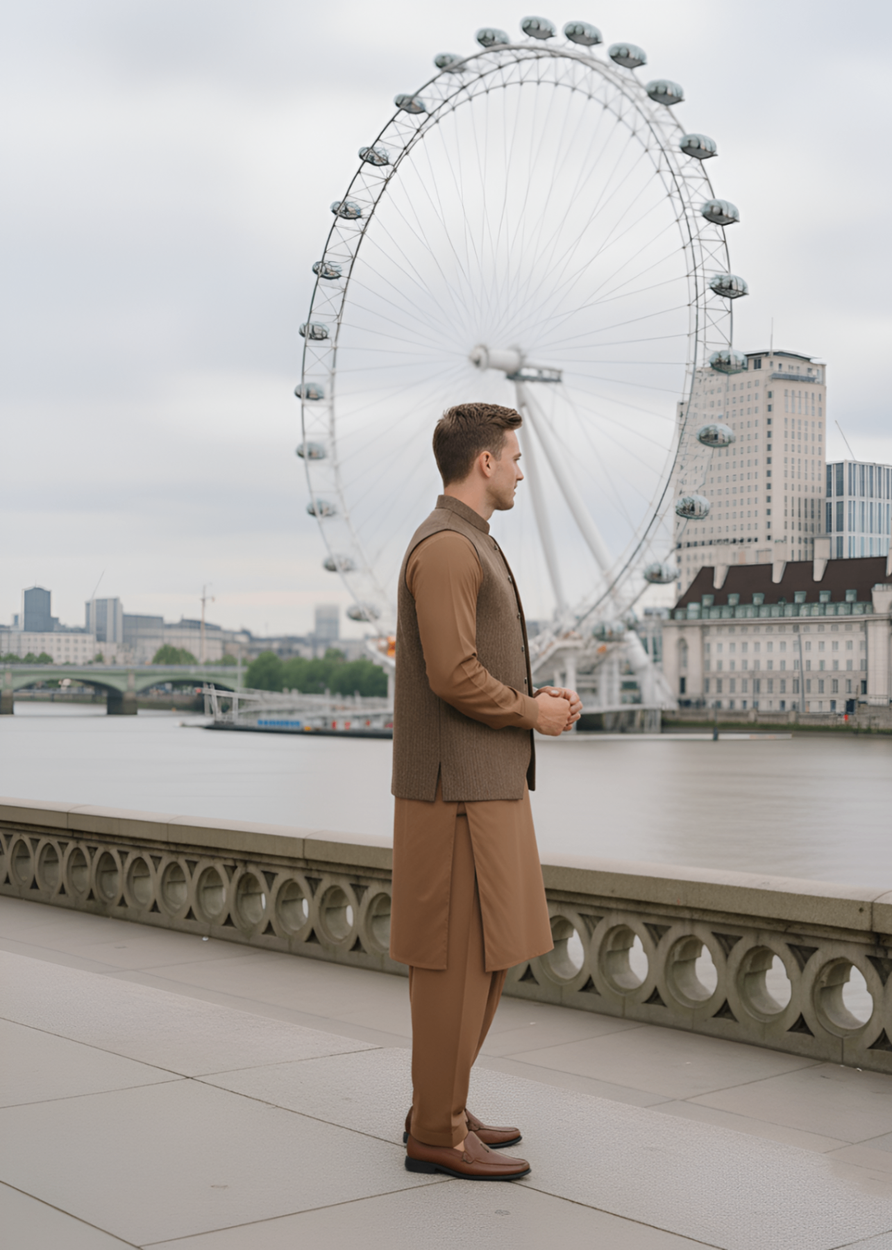 suiting Waistcoat in Brown by The Great Masters (TGM)