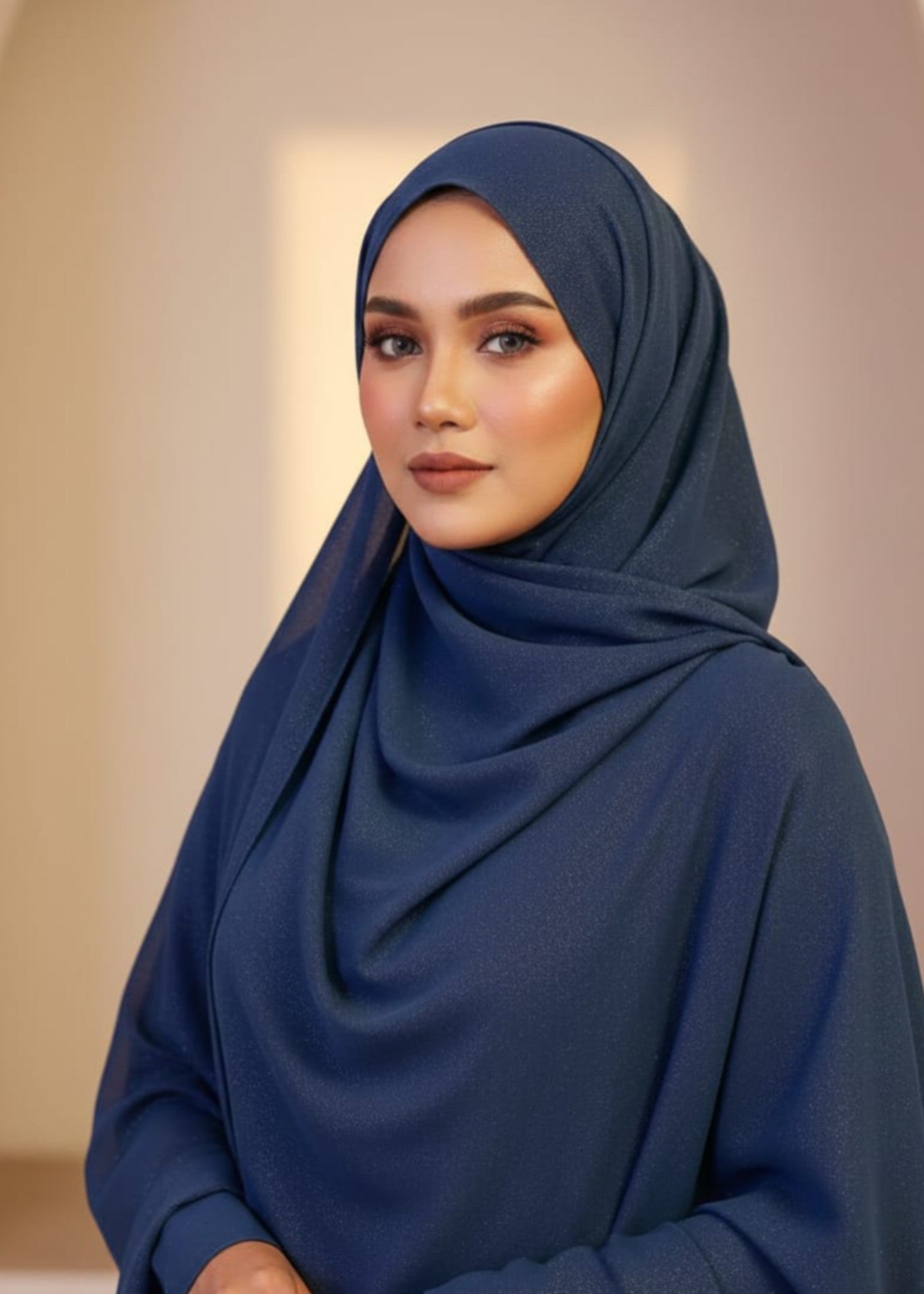 georgette Hijab in Sapphire blue