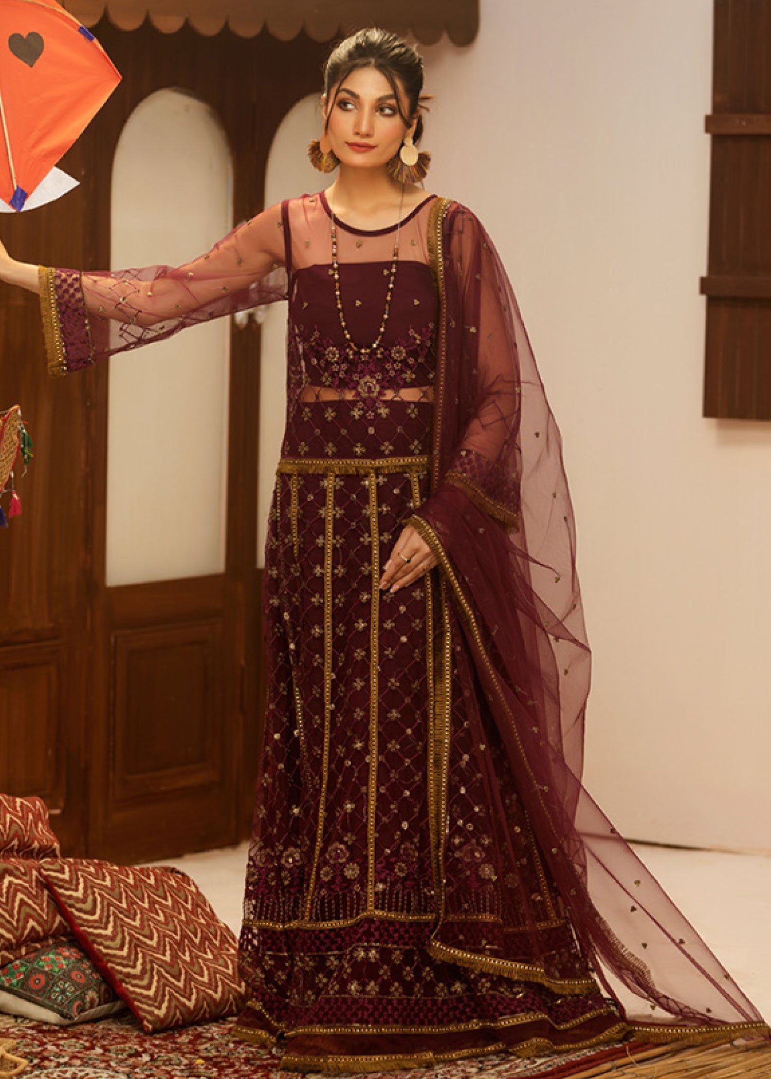 net Unstitched in Plum