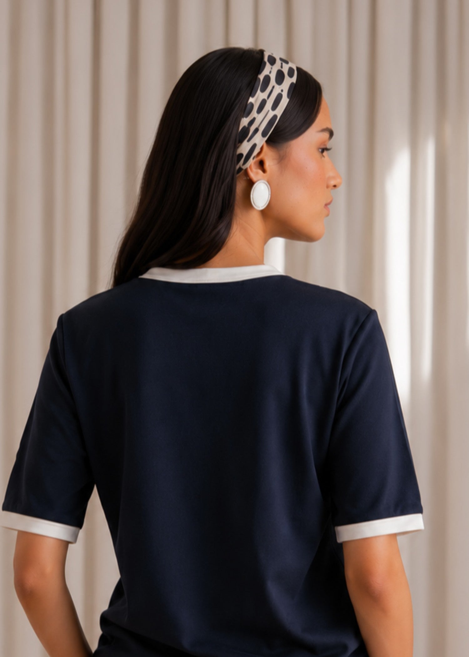 cotton Cardigan in Navy blue