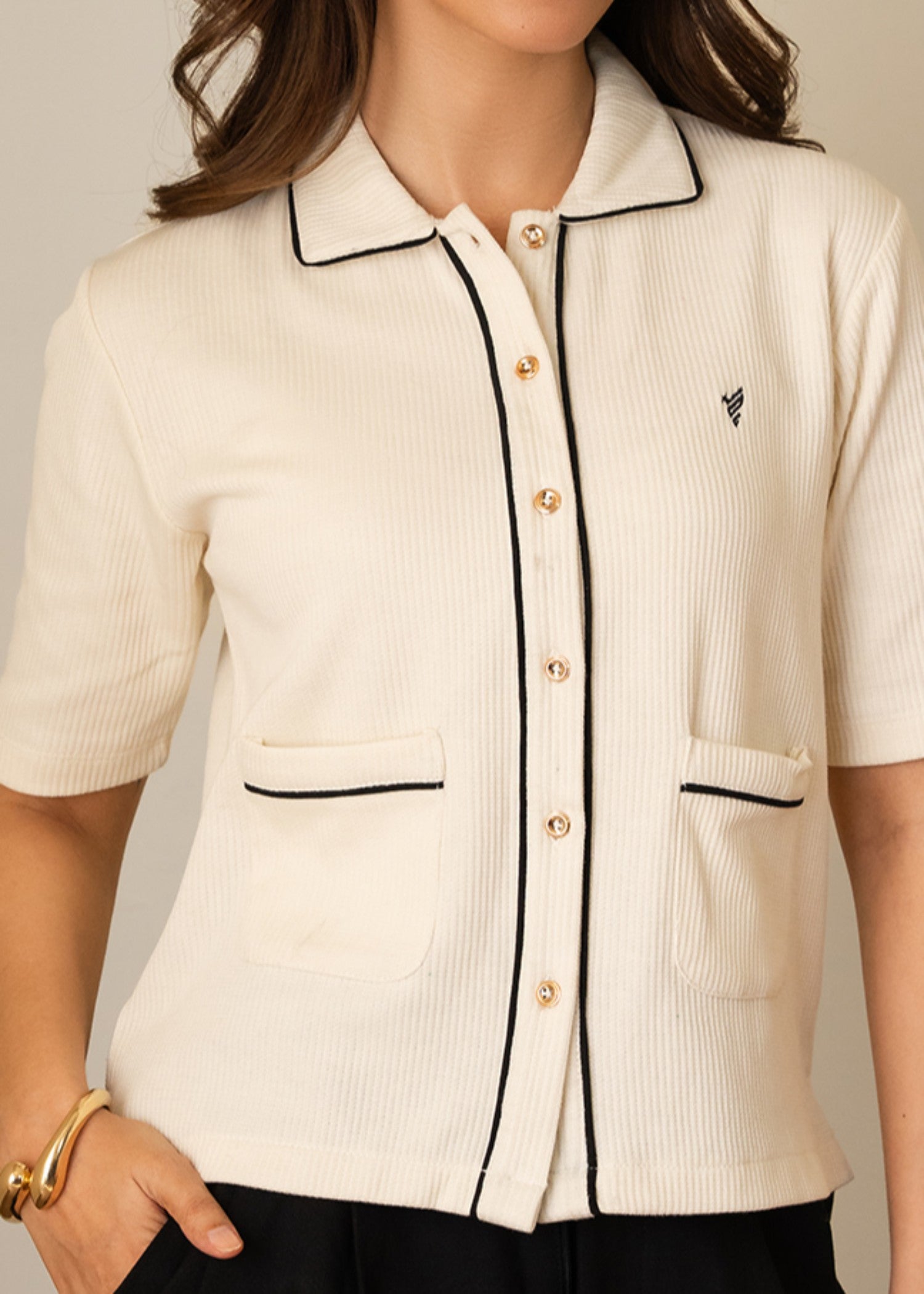 cotton Cardigan in Off-white