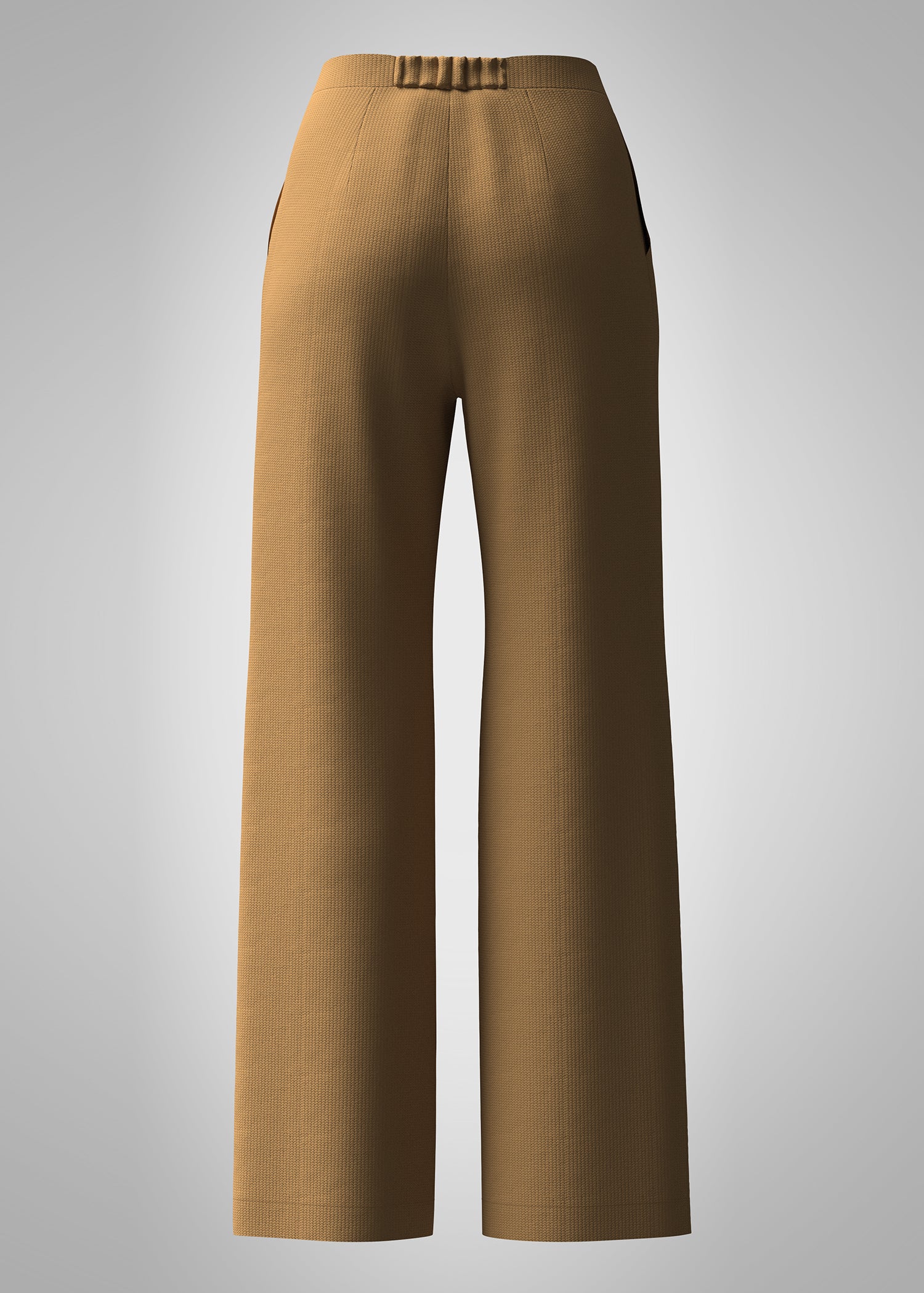 polyester Pants in Golden brown