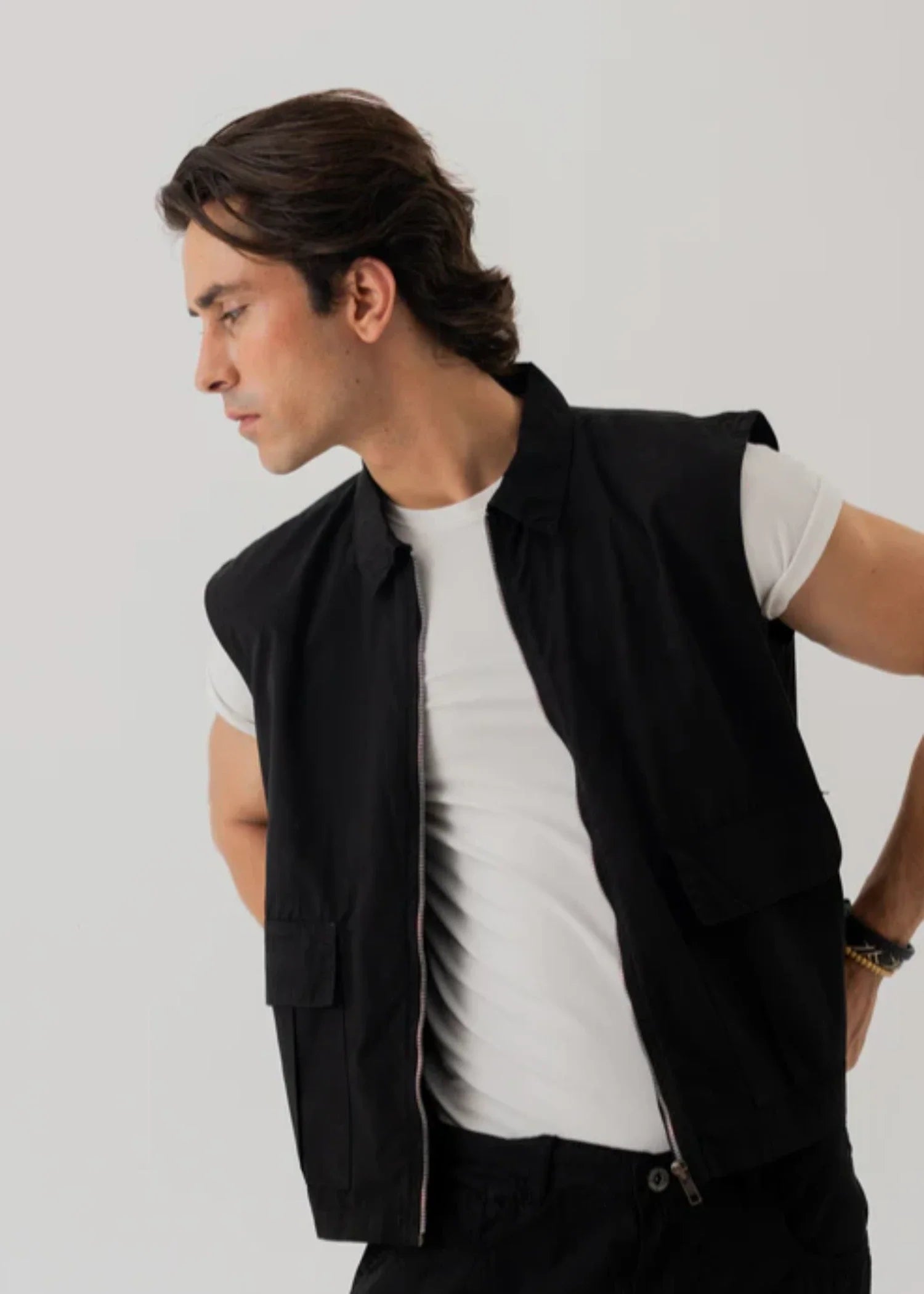 canvas Jacket in Jet black