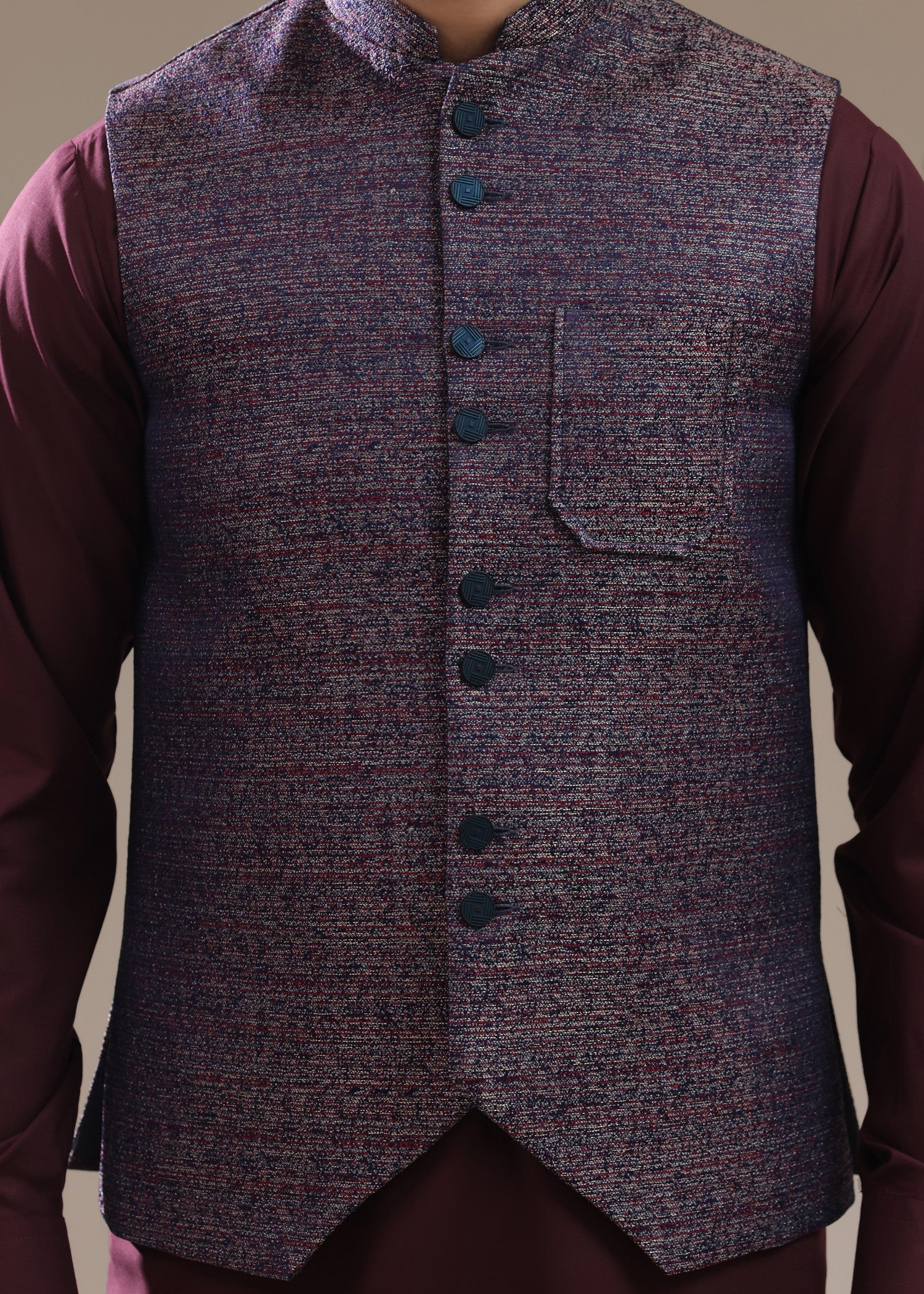 suiting Waistcoat in Deep purple by The Great Masters (TGM)