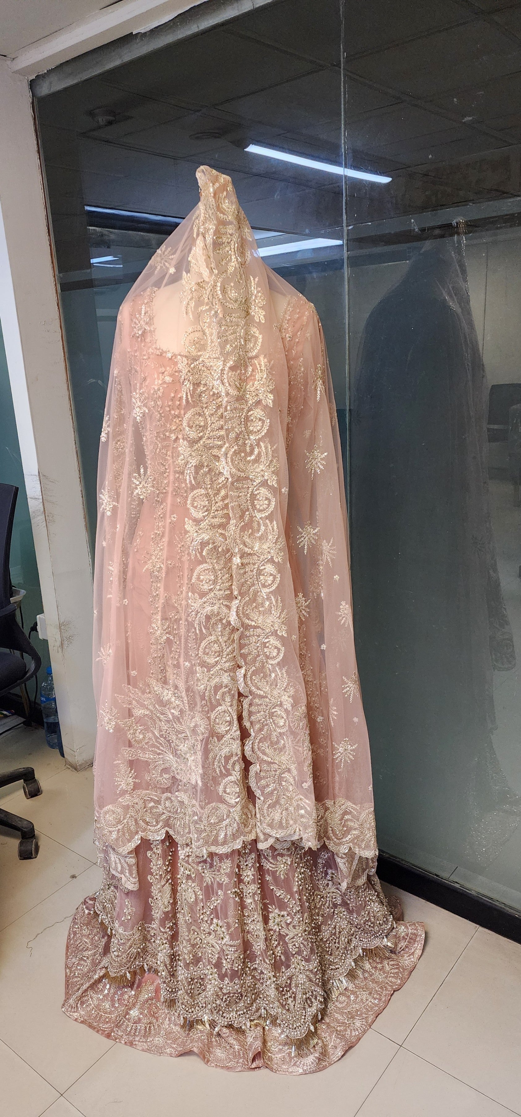 net Maxi in Peach pink