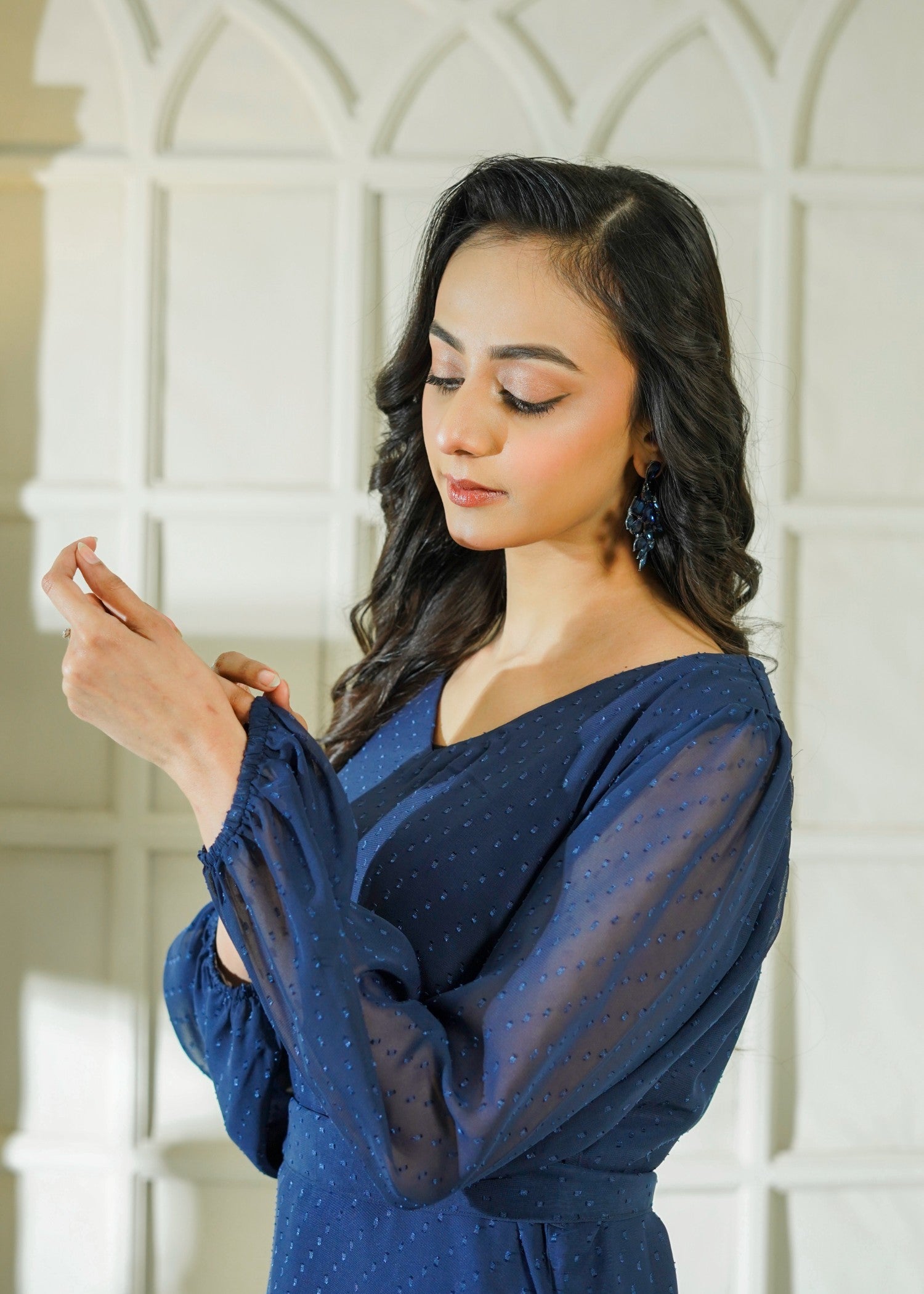 viscose Maxi in Blue